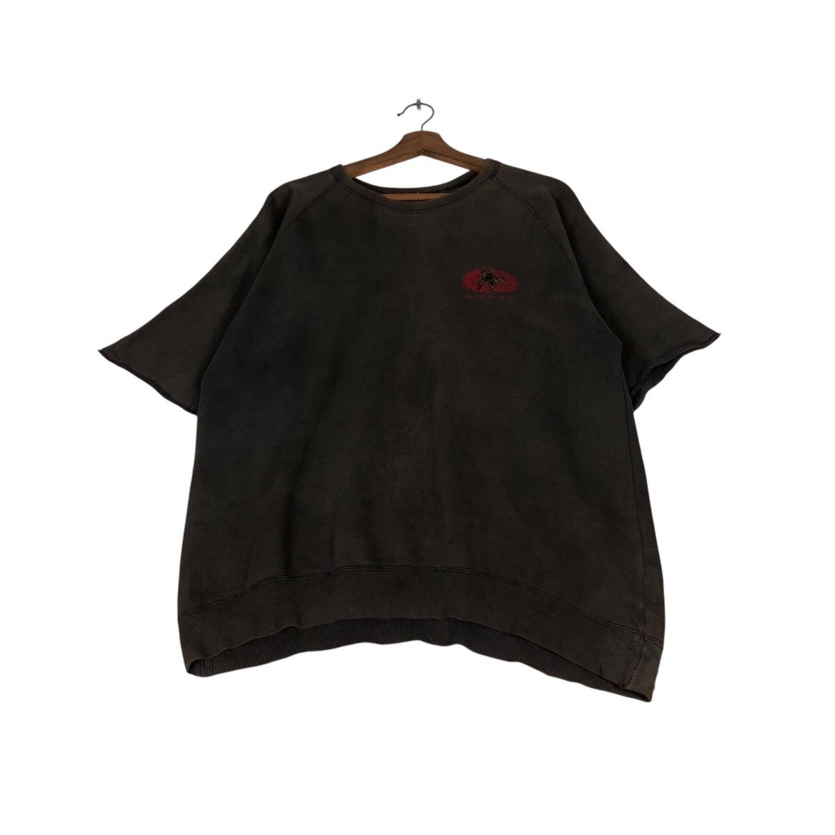 Japanese Brand Distressed Bulldog Emblem Short Sleeve Sweatshirt Rare Fade Size US M / EU 48-50 / 2 - 3 Thumbnail