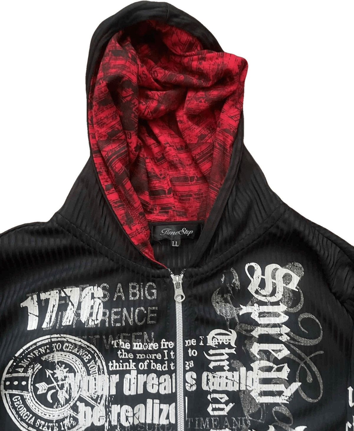 If Six Was Nine 2000s Japanese archive zip up poem glitter hoodie Size US L / EU 52-54 / 3 - 5 Thumbnail