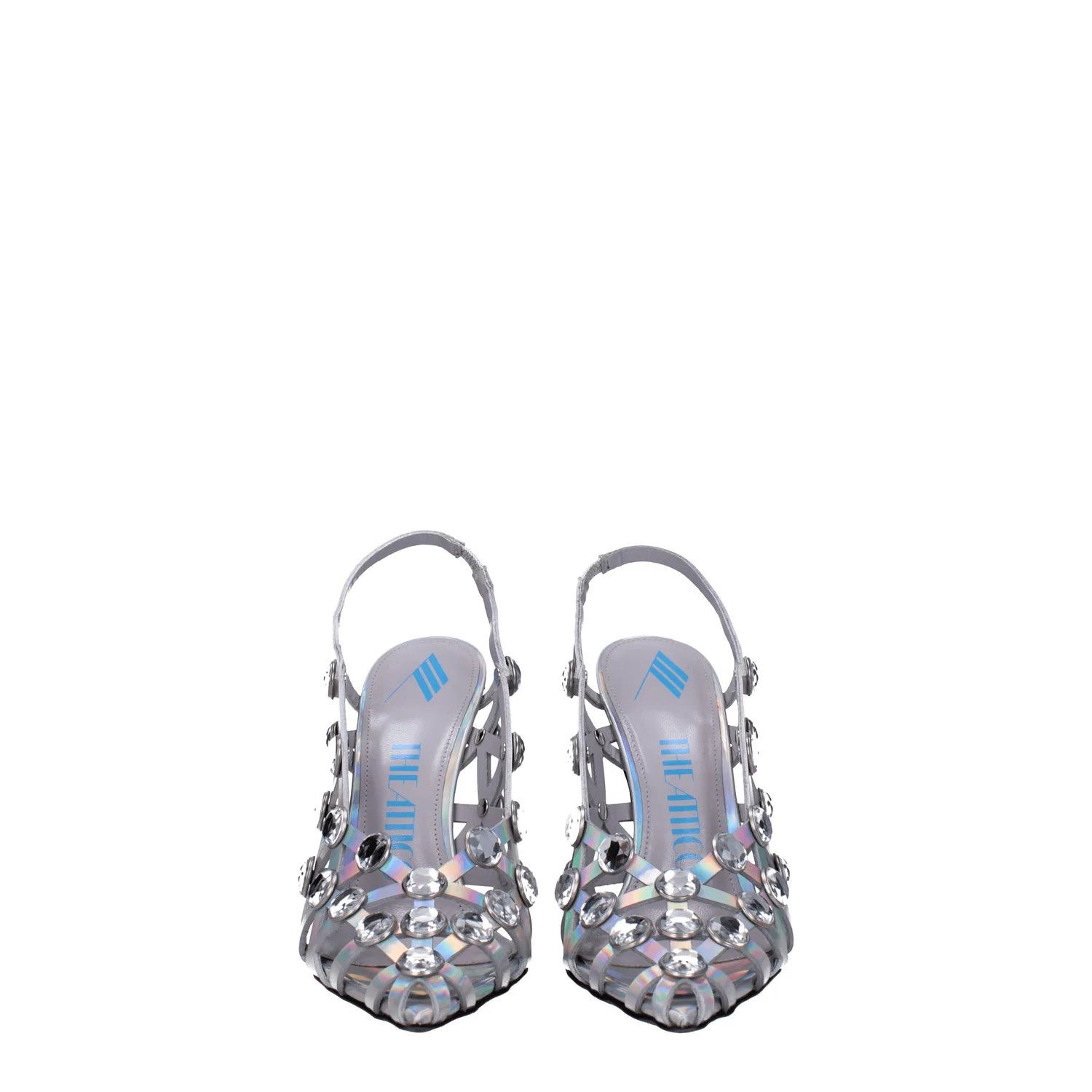 The Attico ob1o1e1224 Leather Sandals in Silver Size US 7 / IT 37 - 3 Thumbnail