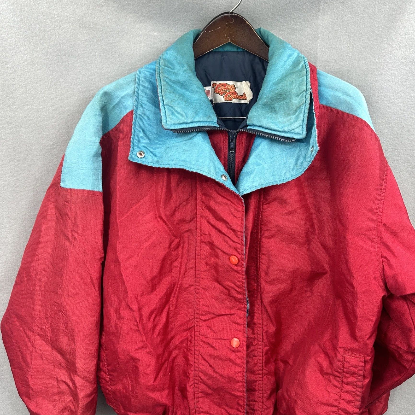Vintage VINTAGE Comfy Casuals Jacket Women M Quilted Lining Bomber Blue Made in USA READ Size M / US 6-8 / IT 42-44 - 2 Thumbnail