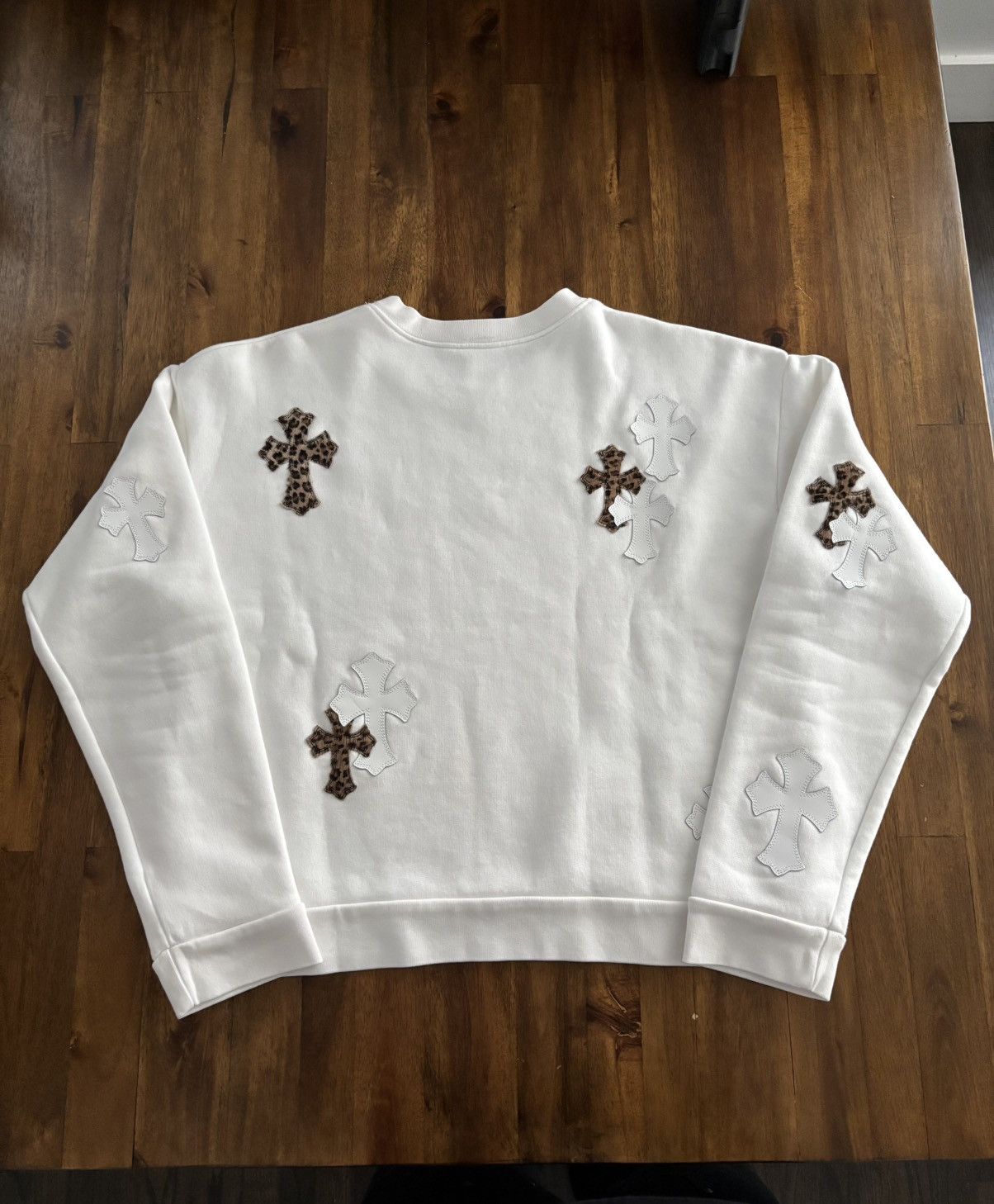 Chrome Hearts Chrome Hearts Leopard And White Patch Crewneck Size US S / EU 44-46 / 1 - 5 Thumbnail