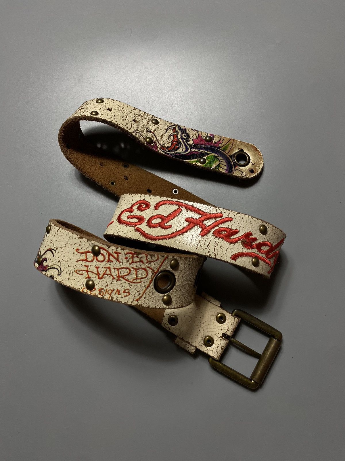 Ed Hardy vintage leather belt