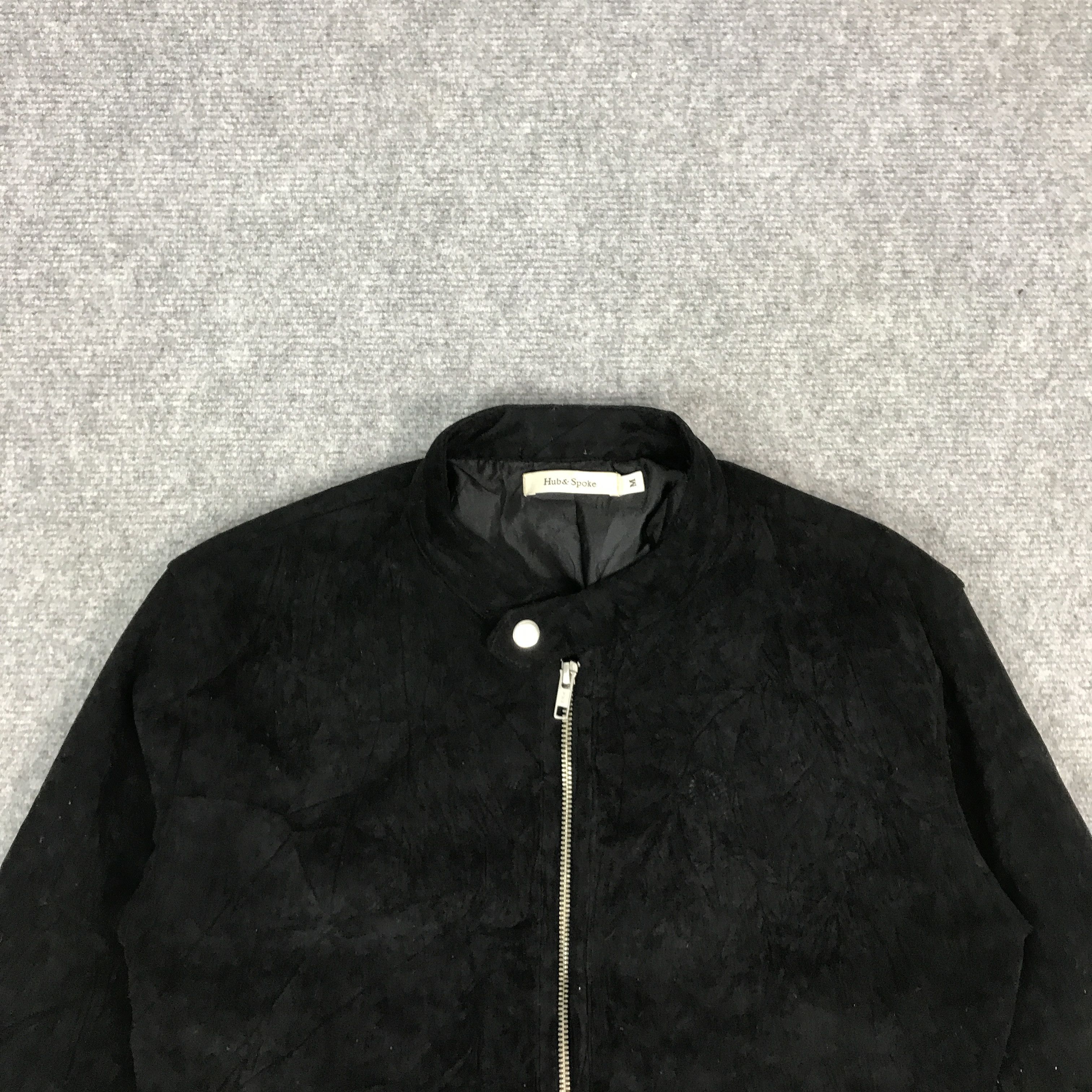 Japanese Brand BLACK BIKER STYLE PUNK ZIPPER HUB&SPOKE JACKET Size US M / EU 48-50 / 2 - 3 Thumbnail
