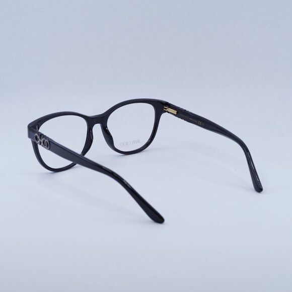 Jimmy Choo Jimmy Choo JC241 0807 00 Eyeglasses Black 52mm Square Frame Size ONE SIZE - 5 Thumbnail