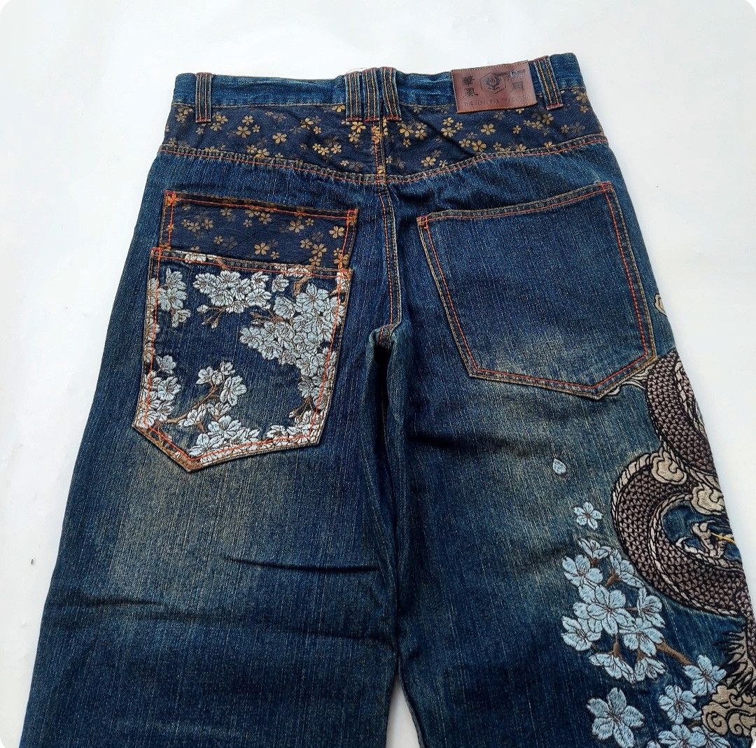 Designer × Japanese Brand Vintage Karakuri Tamashi Dragon Ryu Tatto Art Size US 32 / EU 48 - 7 Thumbnail