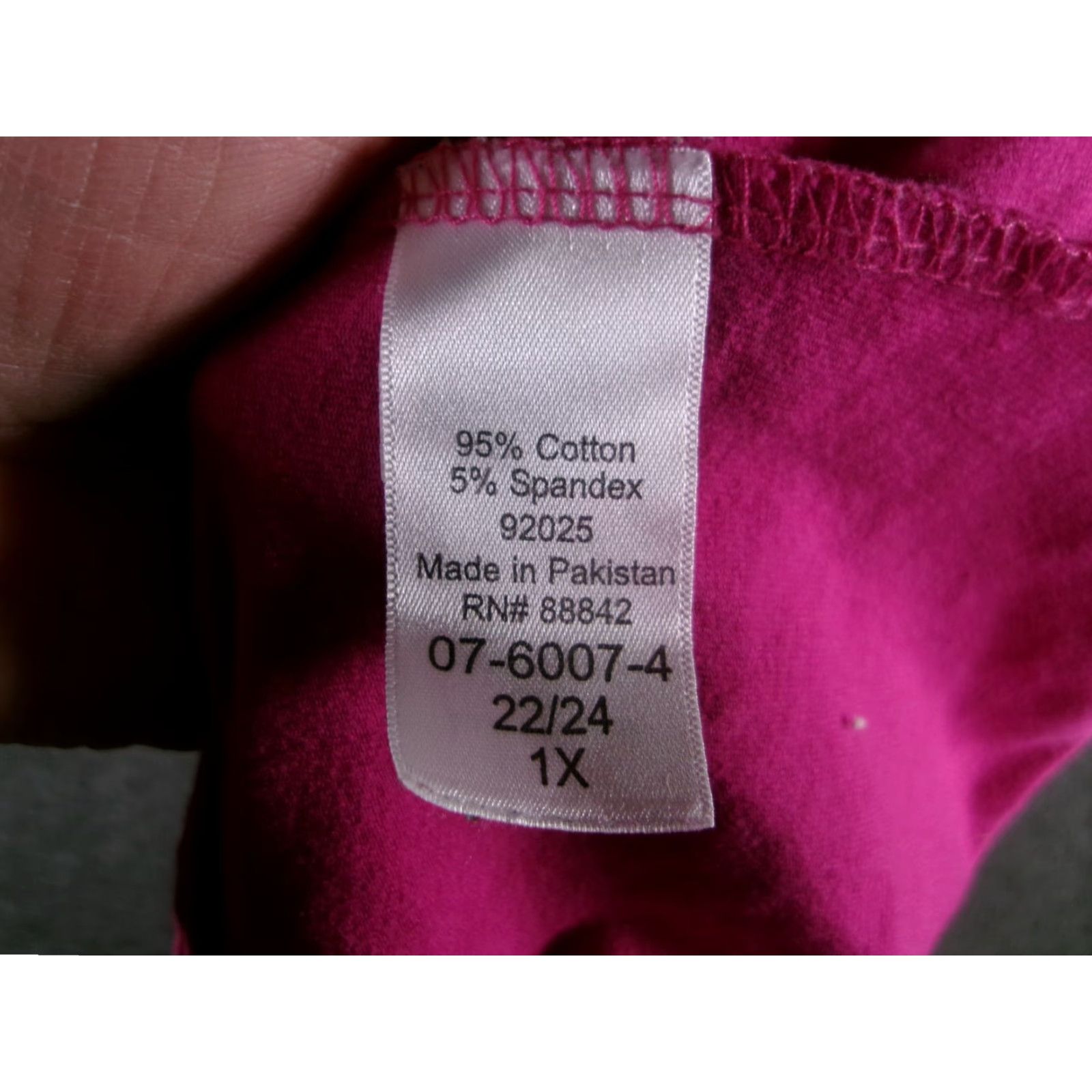 Vintage Woman Within Tank Top Womens 1X Fuchsia Spandex Cotton Camisole Scoop Neck Size XL / US 12-14 / IT 48-50 - 7 Thumbnail