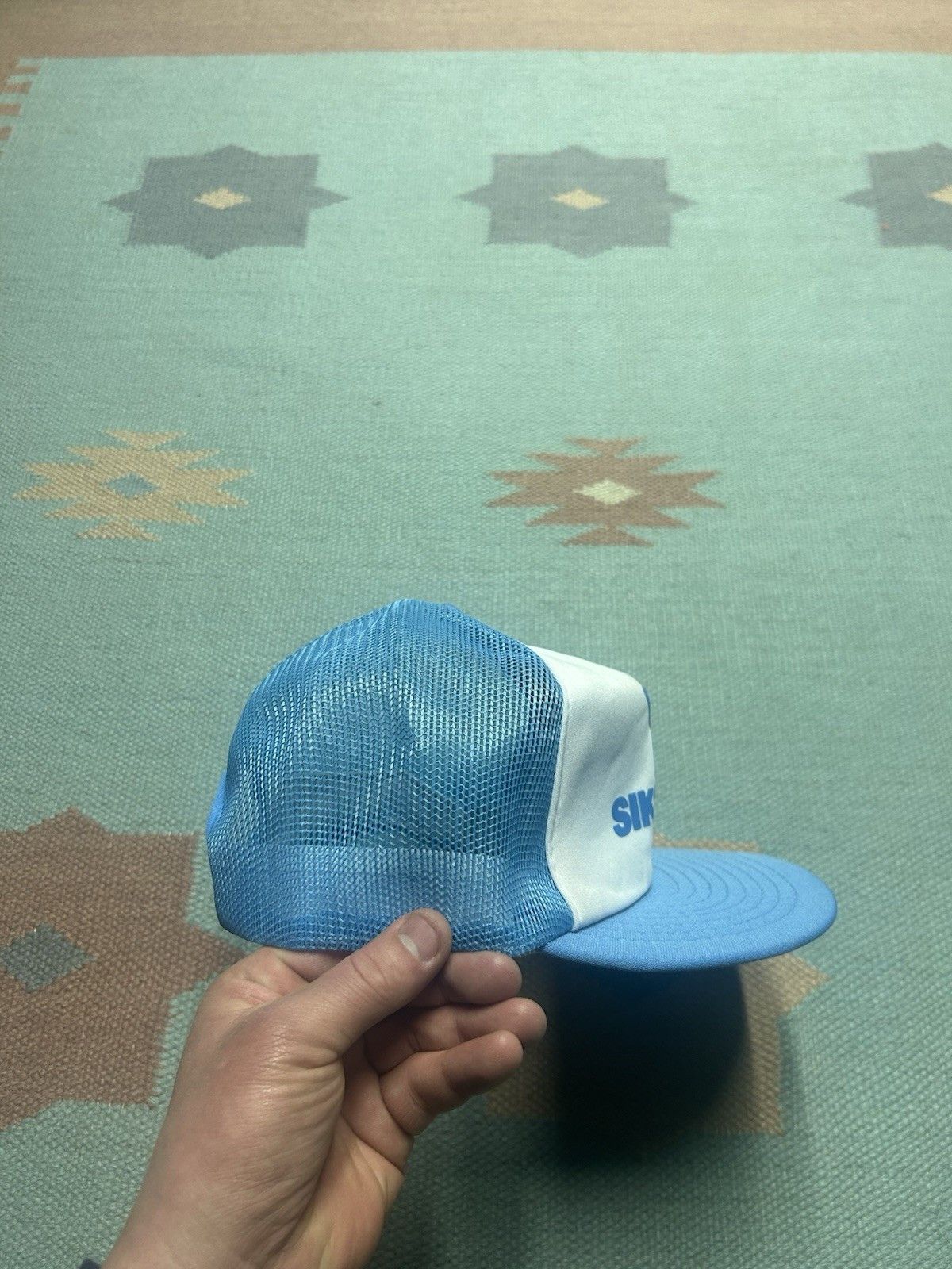 Vintage Vintage 80s trucker hat Sikorsky SnapBack blue white USA Size ONE SIZE - 8 Thumbnail