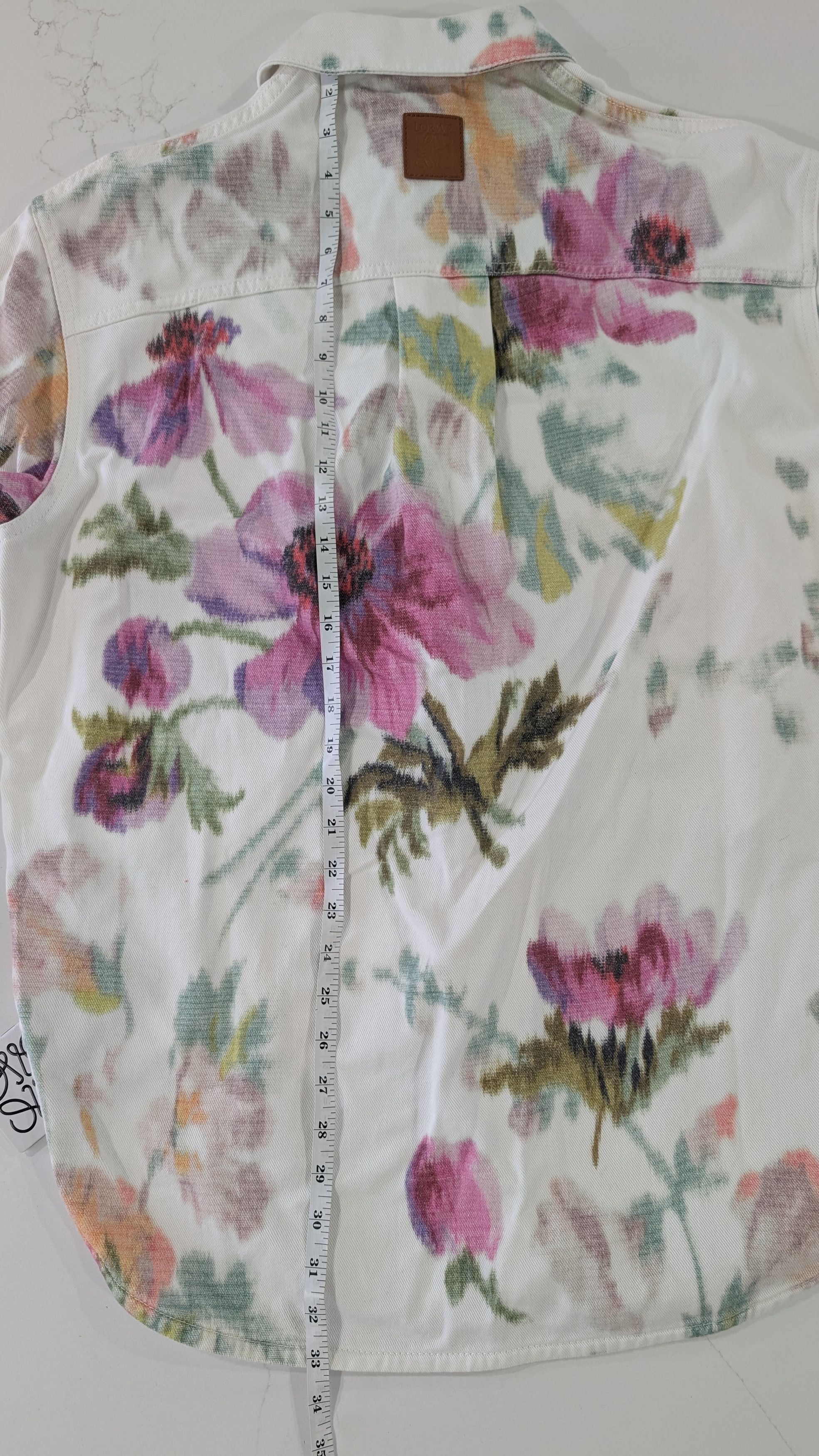 Loewe Loewe Floral Denim Overshirt Jacket White Multicolor IT 38 L Size L / US 10 / IT 46 - 13 Thumbnail