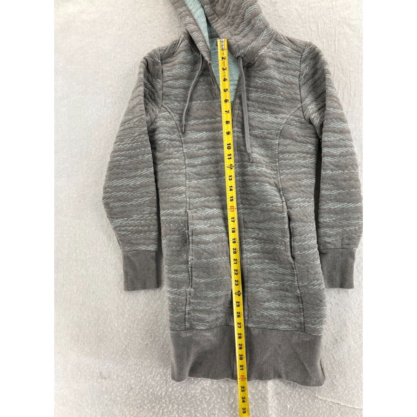 Prana prAna Women's Gray Full Zip Fleece Hoodie Long Sleeve Small Outdoor Activewear Size S / US 4 / IT 40 - 3 Thumbnail