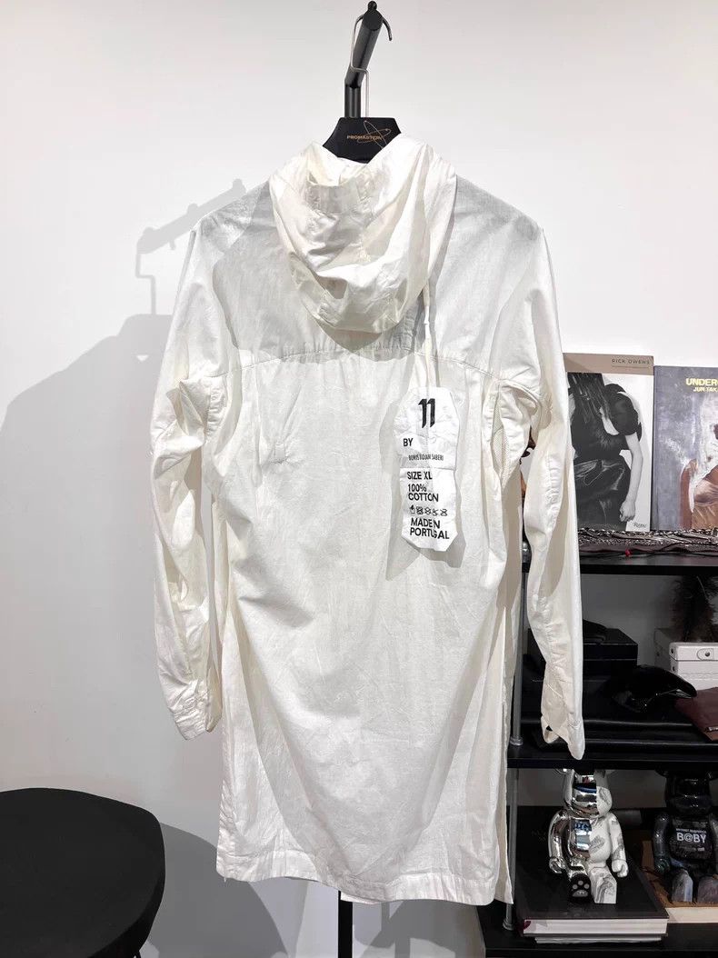 Boris Bidjan Saberi 11by BBS Painted Distressed Mid-Length Hooded Coat, Size US XL / EU 56 / 4 - 3 Thumbnail