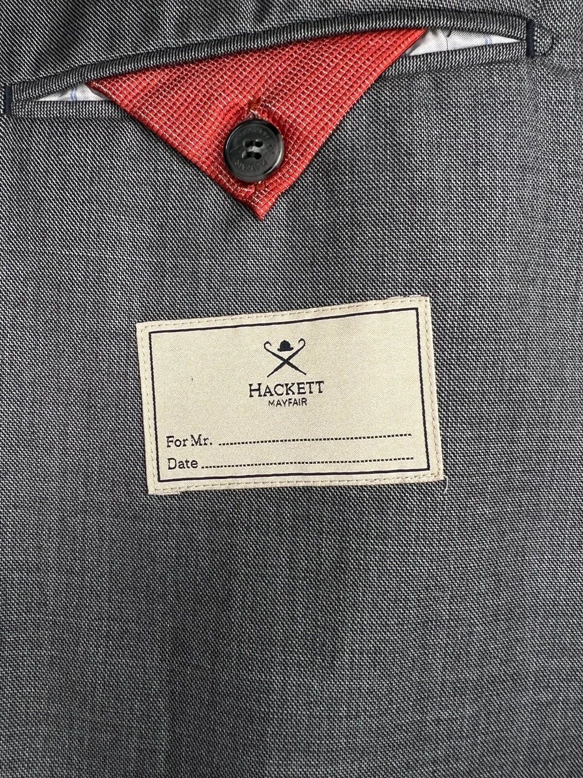Hackett × Loro Piana Hackett Mayfair ing Loro Piana 120's Wool Grey Blazer Size 48R - 16 Thumbnail