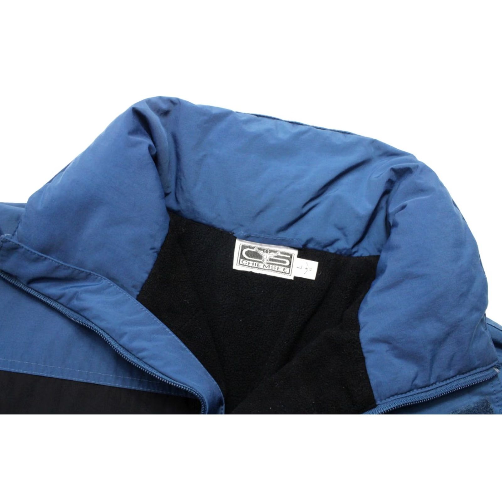 Vintage CHIEMSEE Jacket Men's LARGE Blue Ski Jacket Snow Gaiters Hidden Hood Lined Touch Fasteners Size US L / EU 52-54 / 3 - 6 Thumbnail