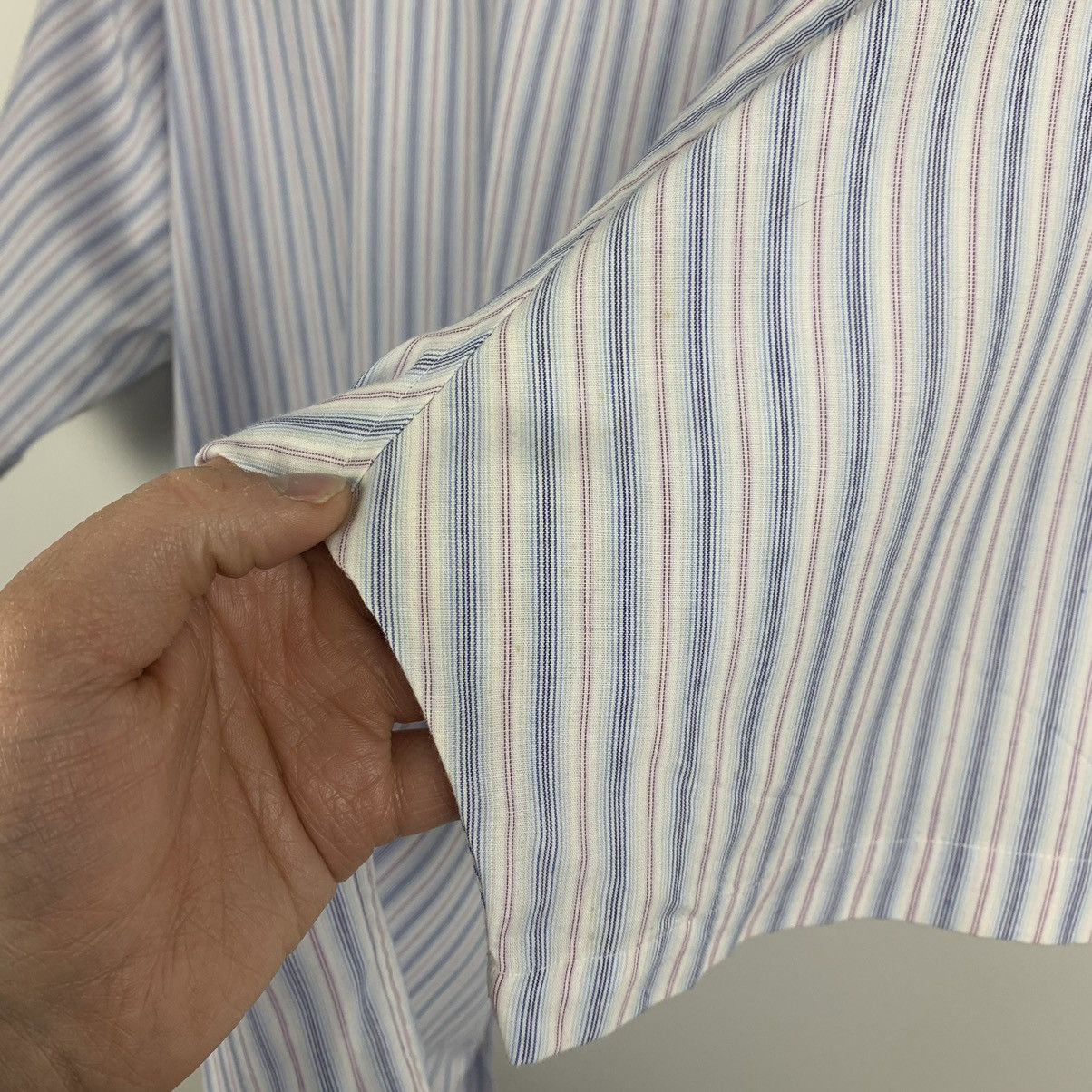 Yves Saint Laurent Vintage Yves Saint Laurent Striped Shirt Short Sleeve Size L Size US L / EU 52-54 / 3 - 13 Thumbnail