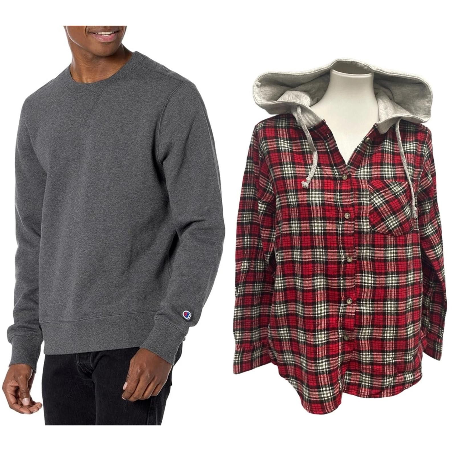 Champion New Champion Unisex Small Sweatshirt w Bonus Flannel Hoodie Size US S / EU 44-46 / 1 - 1 Thumbnail