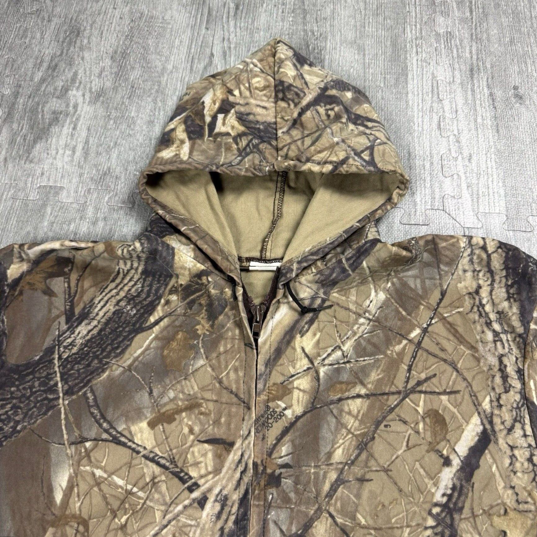 Realtree PE LLA REALTREE HARDWOODS 20-200 CAMO HOODED JACKET MENS XXL WATER RESISTANT ZIP Jacket Size US XXL / EU 58 / 5 - 2 Thumbnail