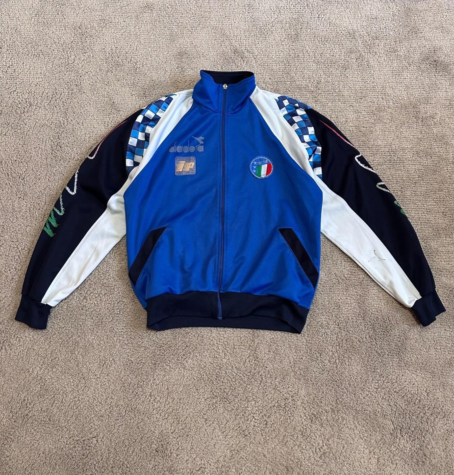 Diadora Italy 90/92 National Team Diadora Track Jacket 90s Football Size US L / EU 52-54 / 3 - 1 Thumbnail
