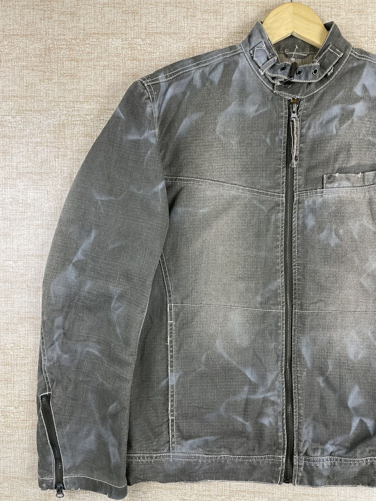Vintage ALLIX DESIGN Japanese Brand Acid Wash Grey Jacket