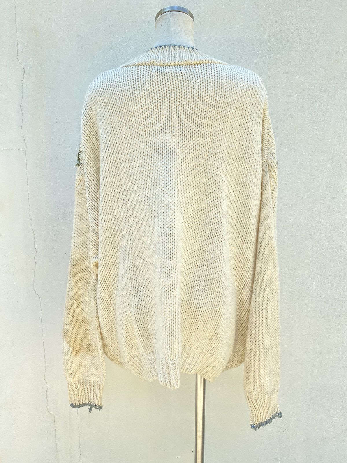Designer × Vintage OBJECTIVES Floral Embroidery Knit Sweater Size XL / US 12-14 / IT 48-50 - 2 Thumbnail