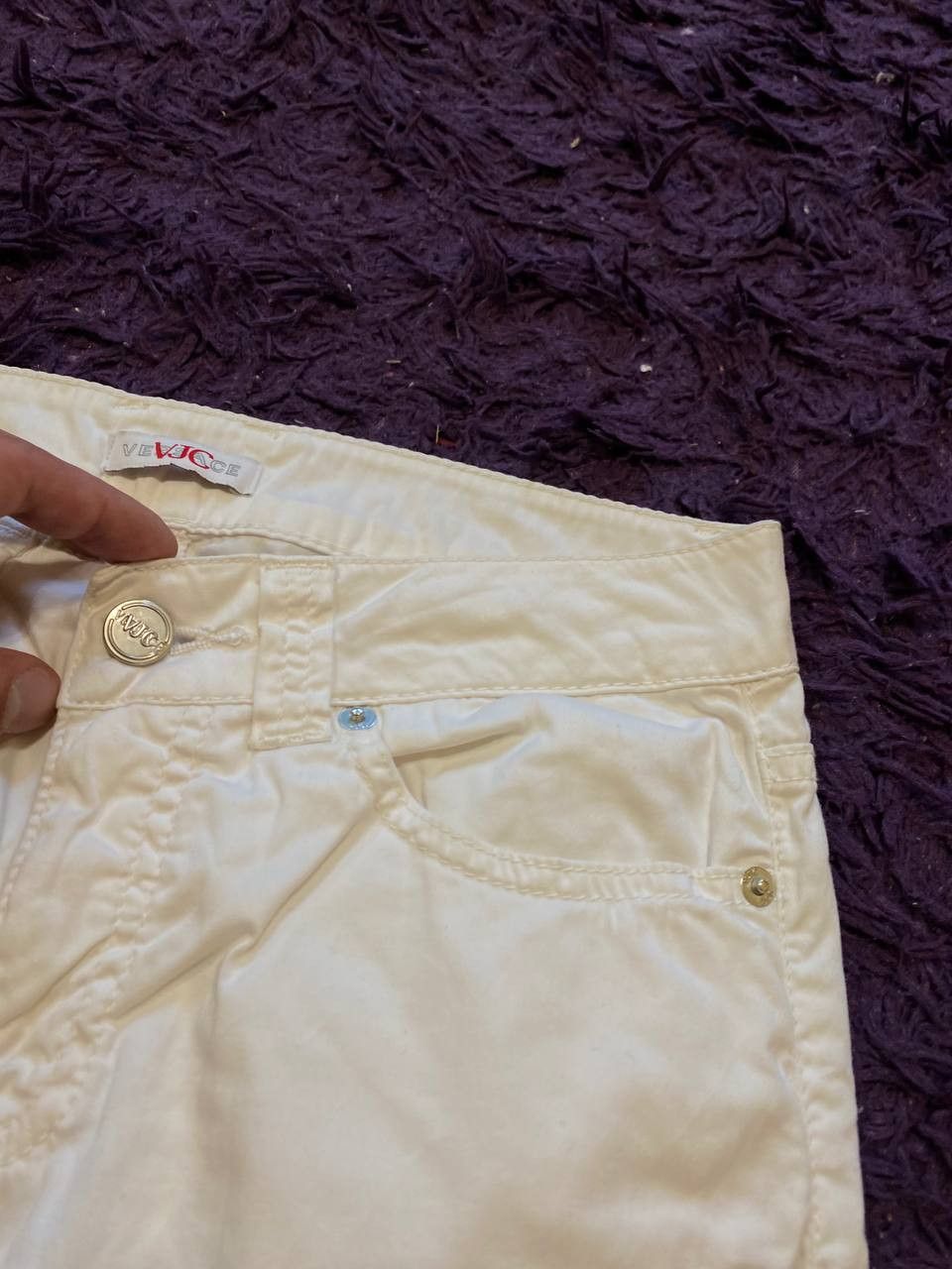 Versace vintage Versace white jeans luxury streetwear Y2K Size US 27 - 9 Thumbnail