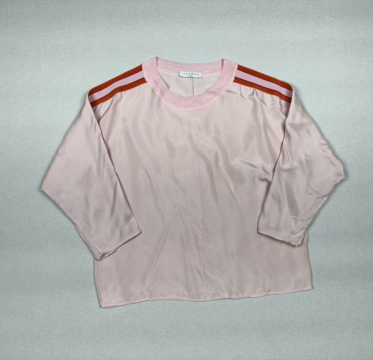 Sandro Women’s Sandro Top Silk Blouse Long Sleeve Shirt size 3 Size M / US 6-8 / IT 42-44 - 2 Thumbnail