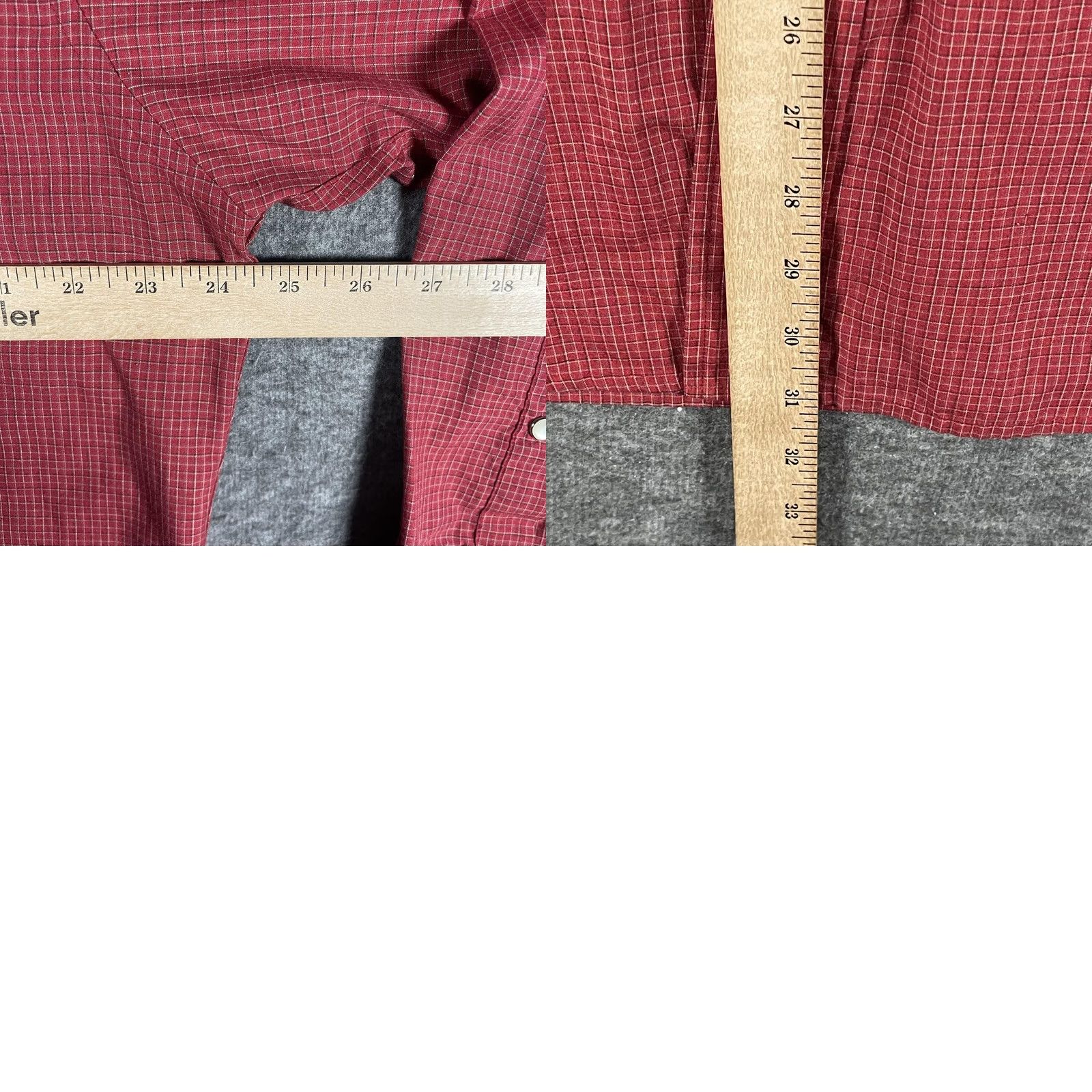Vintage Panhandle Slim Shirt Mens Large Red Western Pearl Snap Long Sleeve Check Plaid Size US L / EU 52-54 / 3 - 8 Thumbnail