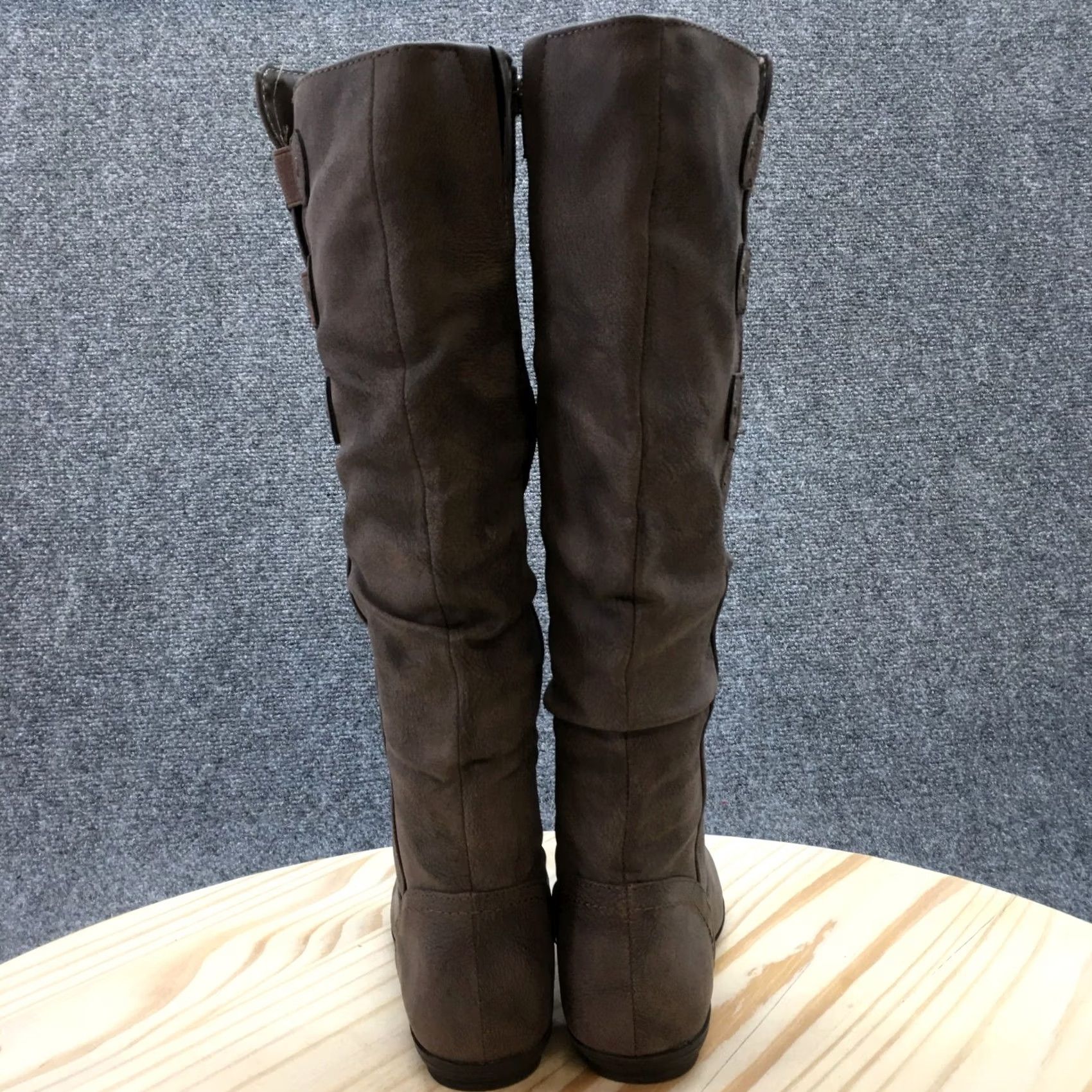 Vintage White Mountain Cliffs Boots Womens Felisa Tall Riding Brown Faux Leather Shoes M Felisa Riding Boot Womens Brown Size US 5 / IT 35 - 6 Thumbnail