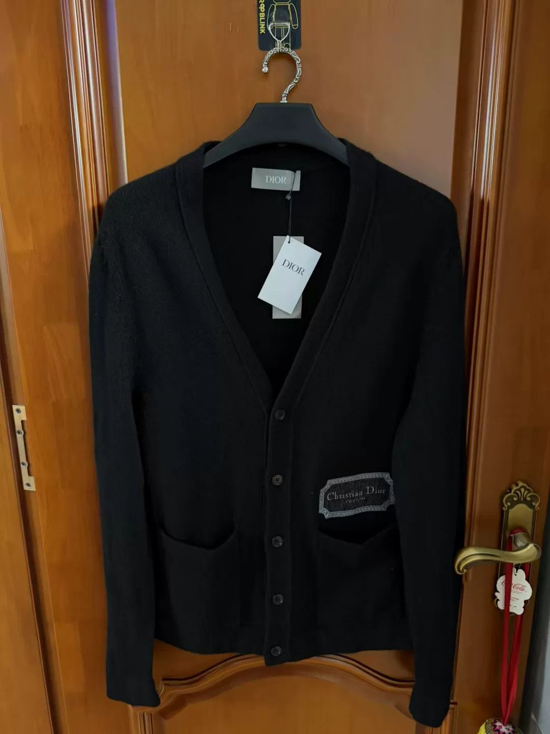 Dior Dior Black Embroidered Wool Cardigan Size M Size US M / EU 48-50 / 2 - 1 Thumbnail