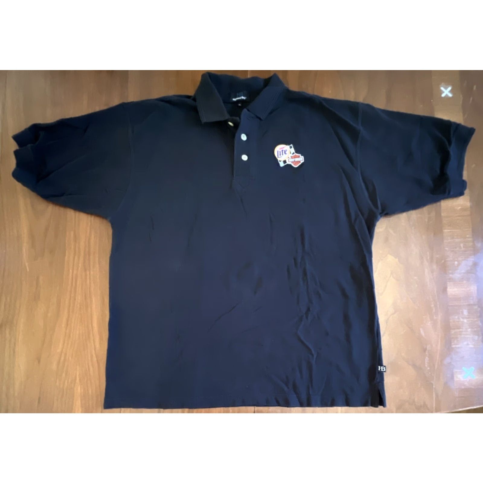 Harley Davidson VINTAGE Harley-Davidson Miller Lite Beer Polo Men’s XL Black Short Sleeve Logo Size US XL / EU 56 / 4 - 5 Thumbnail