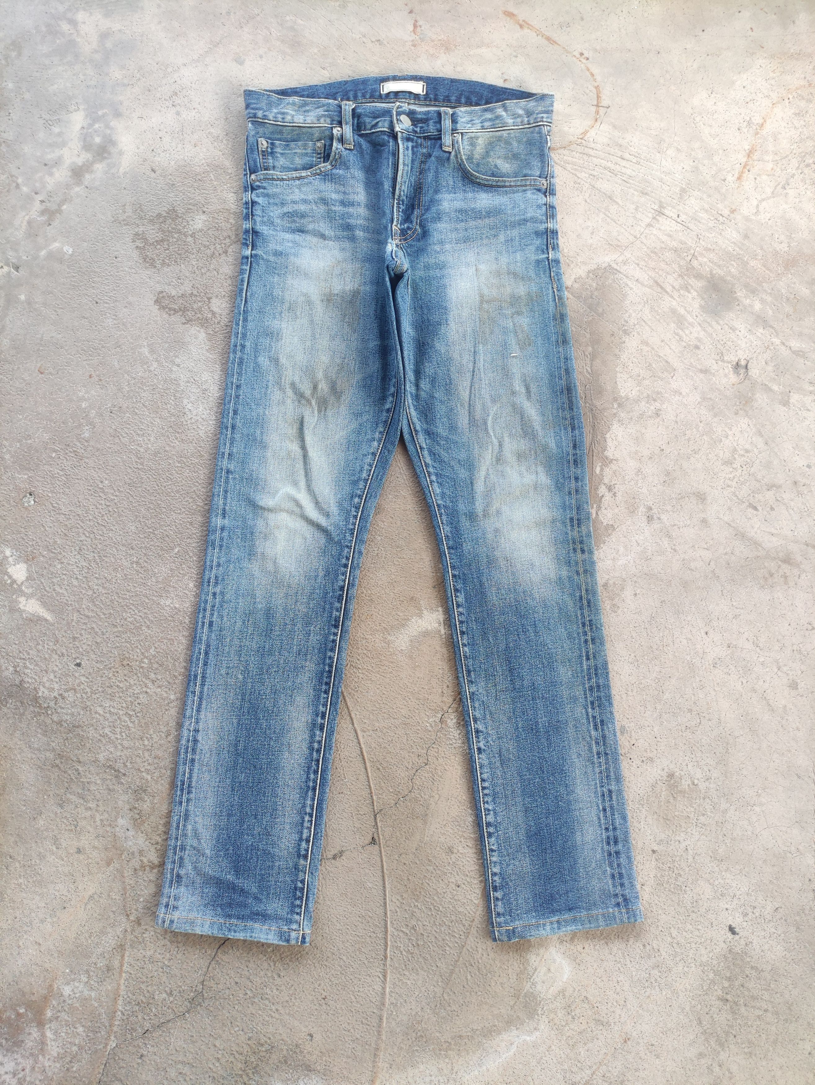Vintage Japanese Jean Distressed Faded Denim Pants