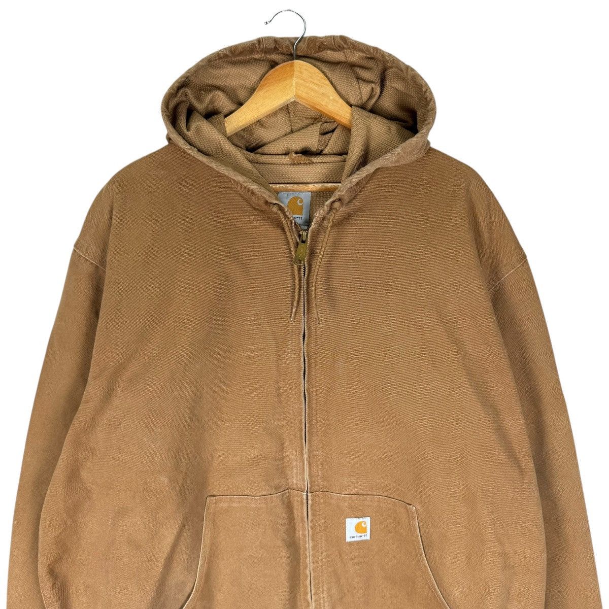 Carhartt × Carhartt Wip × Vintage ⚡️CARHARTT HOODIE DUCK CANVAS ZIPPER JACKET Size US XXL / EU 58 / 5 - 2 Thumbnail