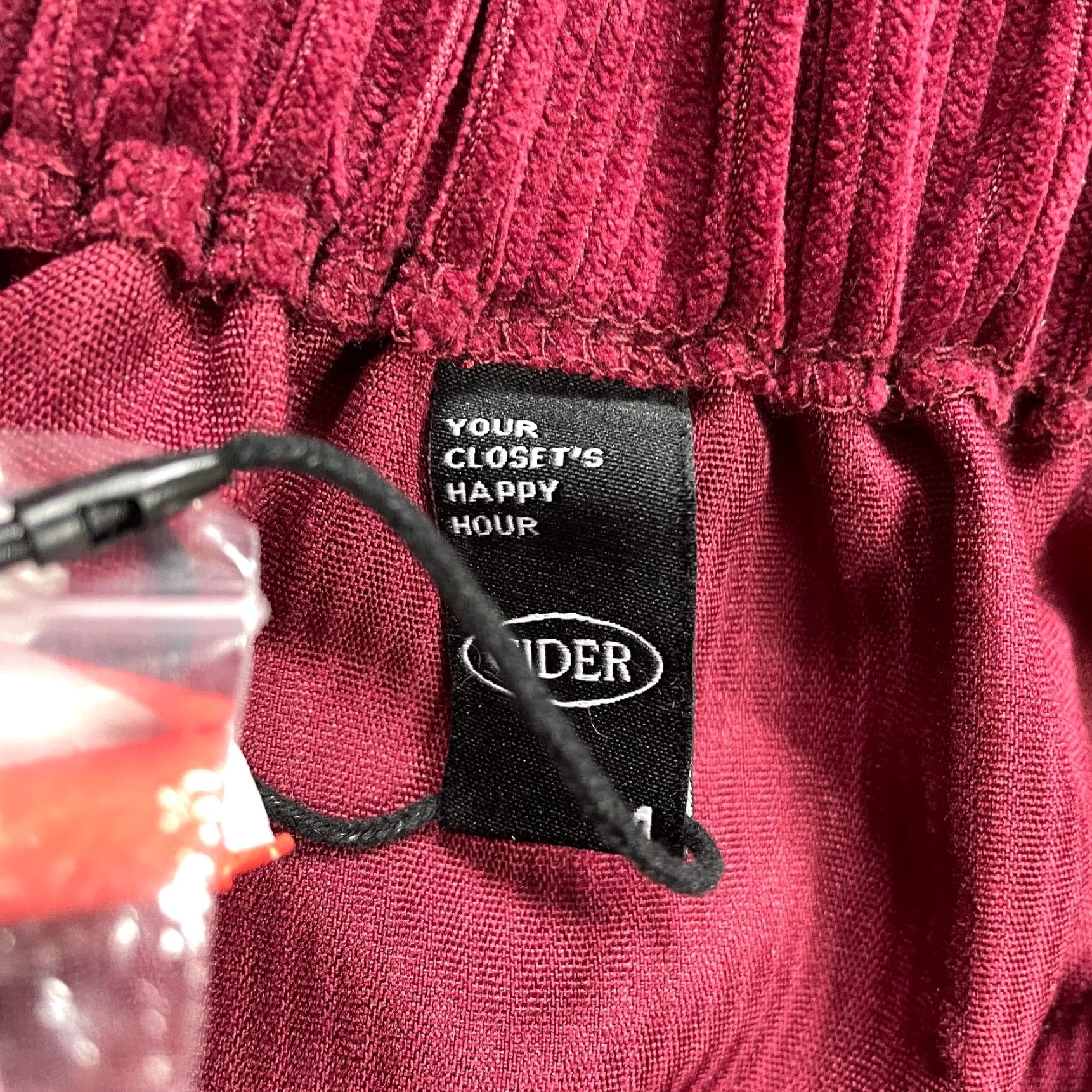 Cider Cider Brand Corduroy Skirt Mini Down Button Belted Red W30 Medium NWOT New Womens Size 32" / US 10 / IT 46 - 3 Thumbnail