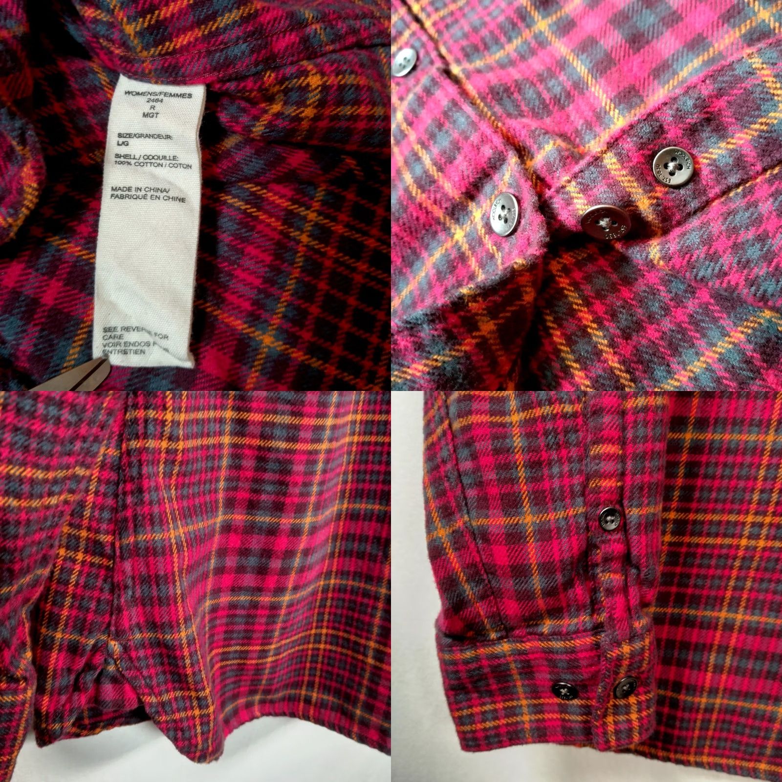 Vintage VINTAGE Woolrich Pemberton Flannel Shirt Women L Pink Plaid Cabincore Workwear Size L / US 10 / IT 46 - 8 Thumbnail
