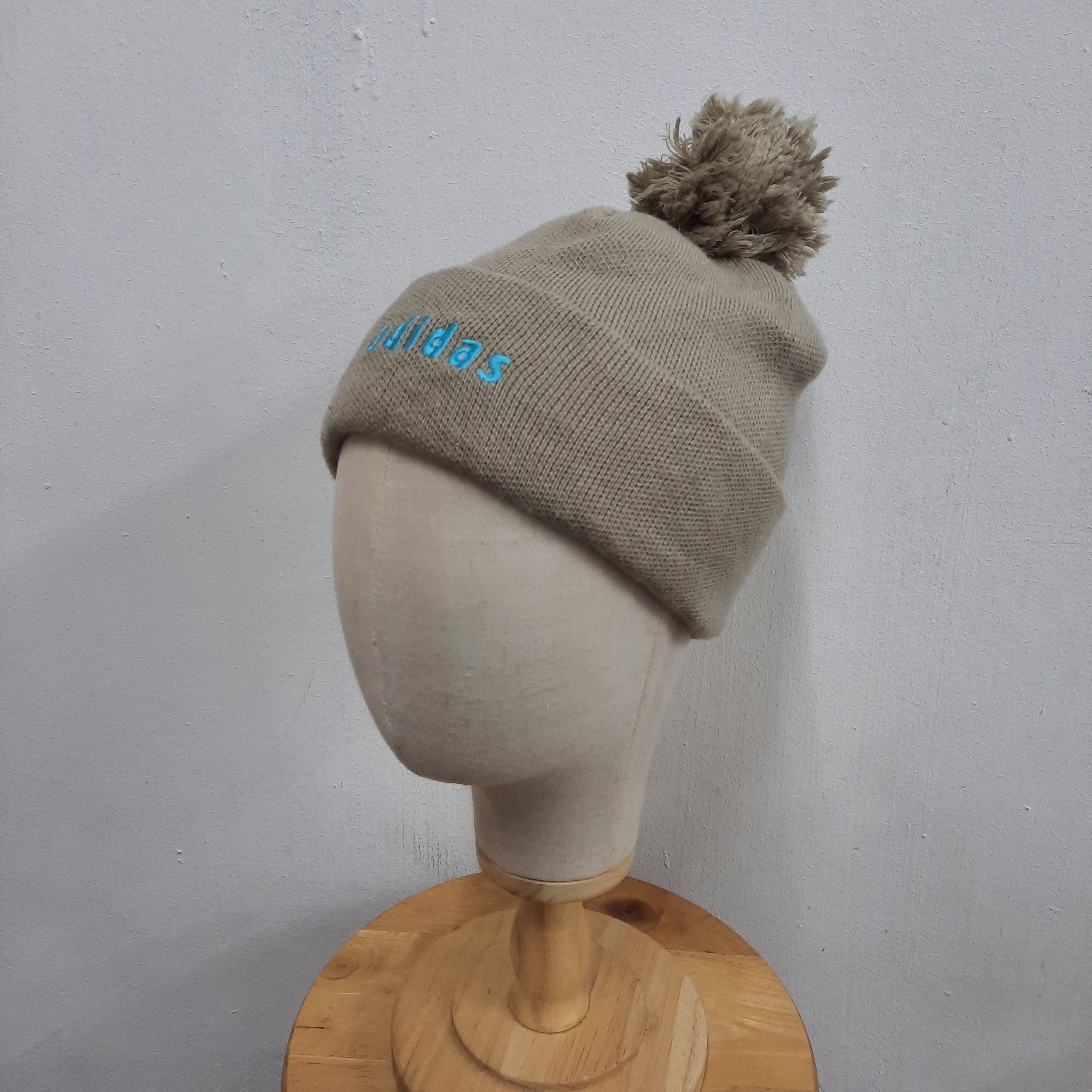 Adidas 🌟 Vintage adidas spellout 3 stripes beanie hat Size ONE SIZE - 2 Thumbnail