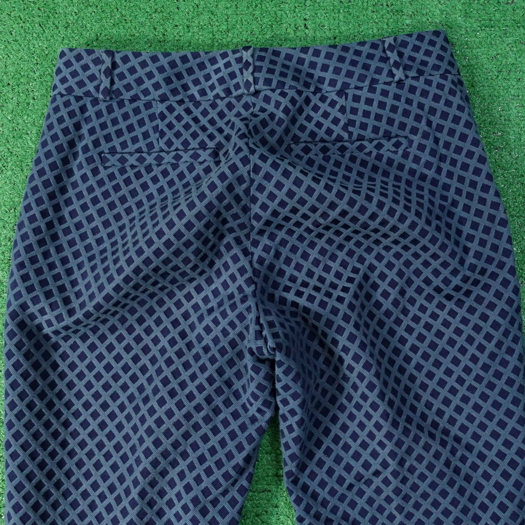 Banana Republic BANANA REPUBLIC PANTS WOMENS SIZE 2 BLUE TEAL CHECK RAYON COTTON BLEND CHINO INSEAM 29 VINTAGE No Size 26" / US 2 / IT 38 - 6 Thumbnail