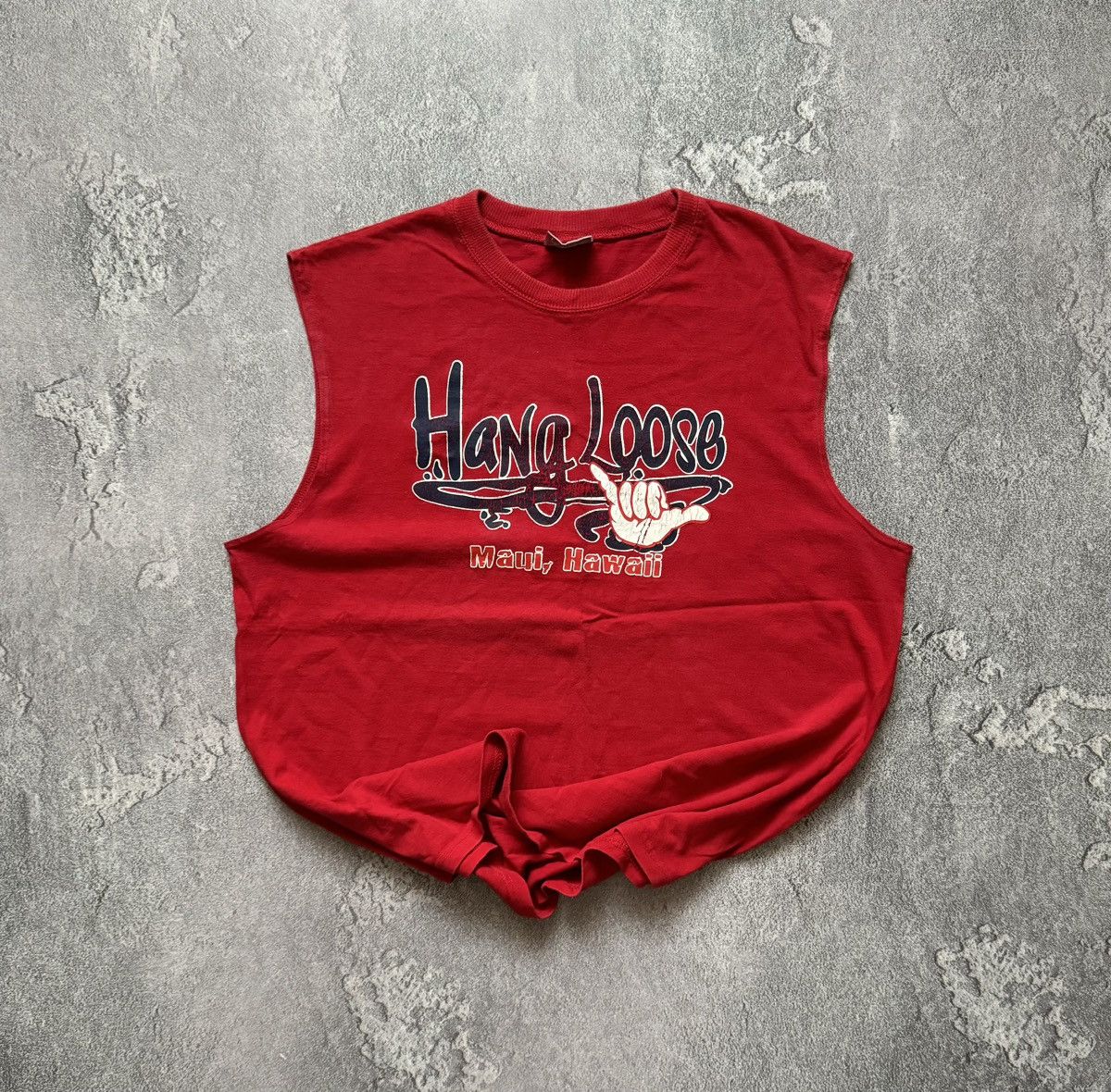 Vintage Hang Loose Maui Hawaii red tank top tee sleeveless vintage Size US L / EU 52-54 / 3 - 1 Thumbnail