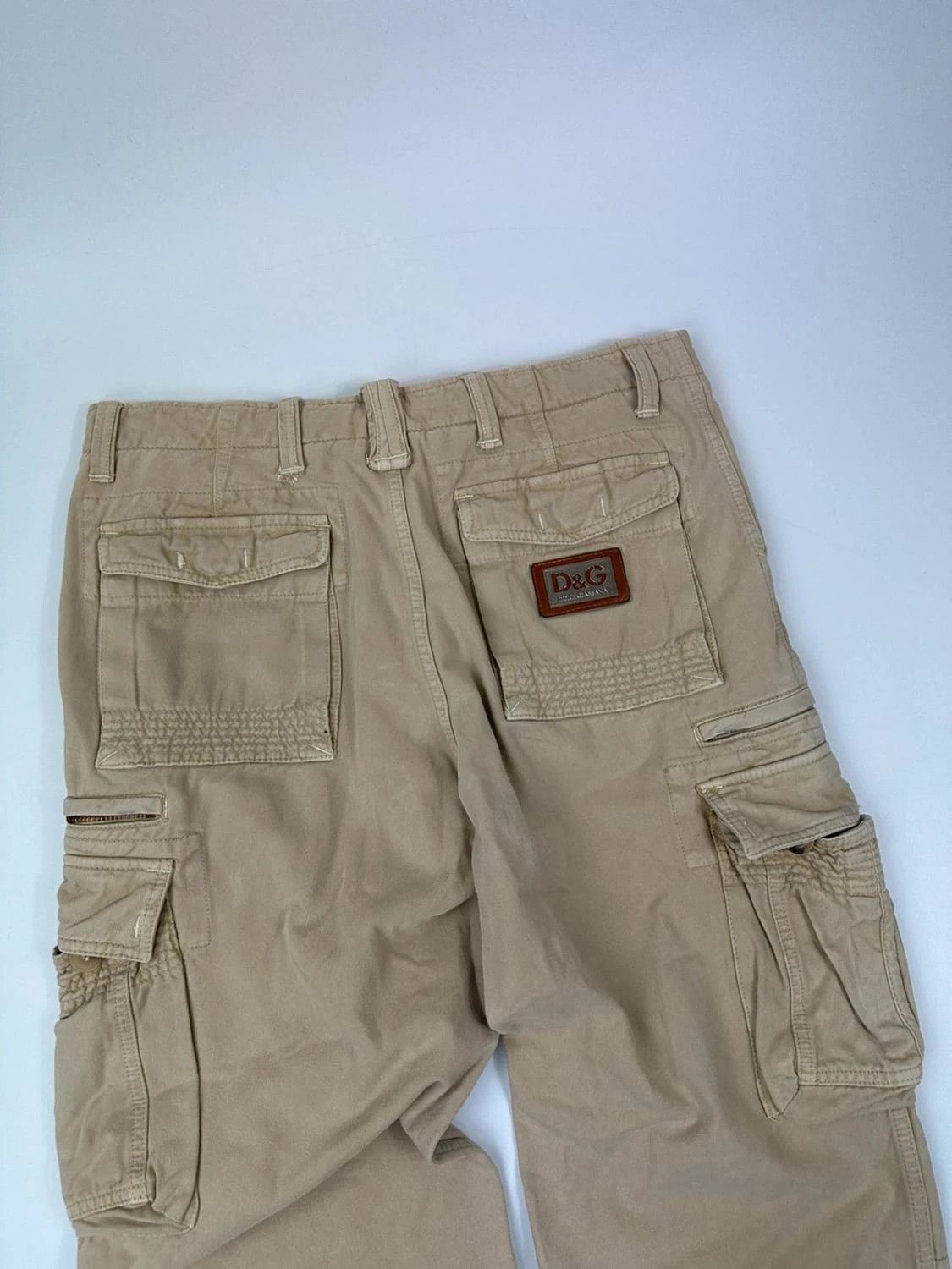 Dolce & Gabbana Dolce Gabbana SS2007 Beige Cargo Pants Plaque Baggy Size US 32 / EU 48 - 3 Thumbnail