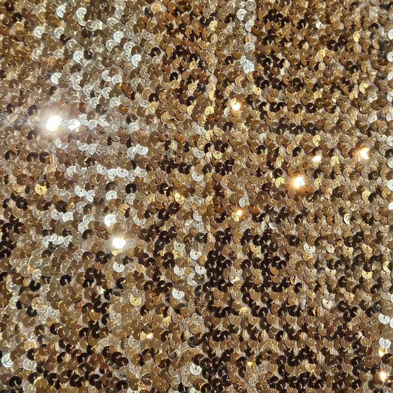 Vintage vintage boho festival gold sequin disco strapless tube top Size S / US 4 / IT 40 - 3 Thumbnail