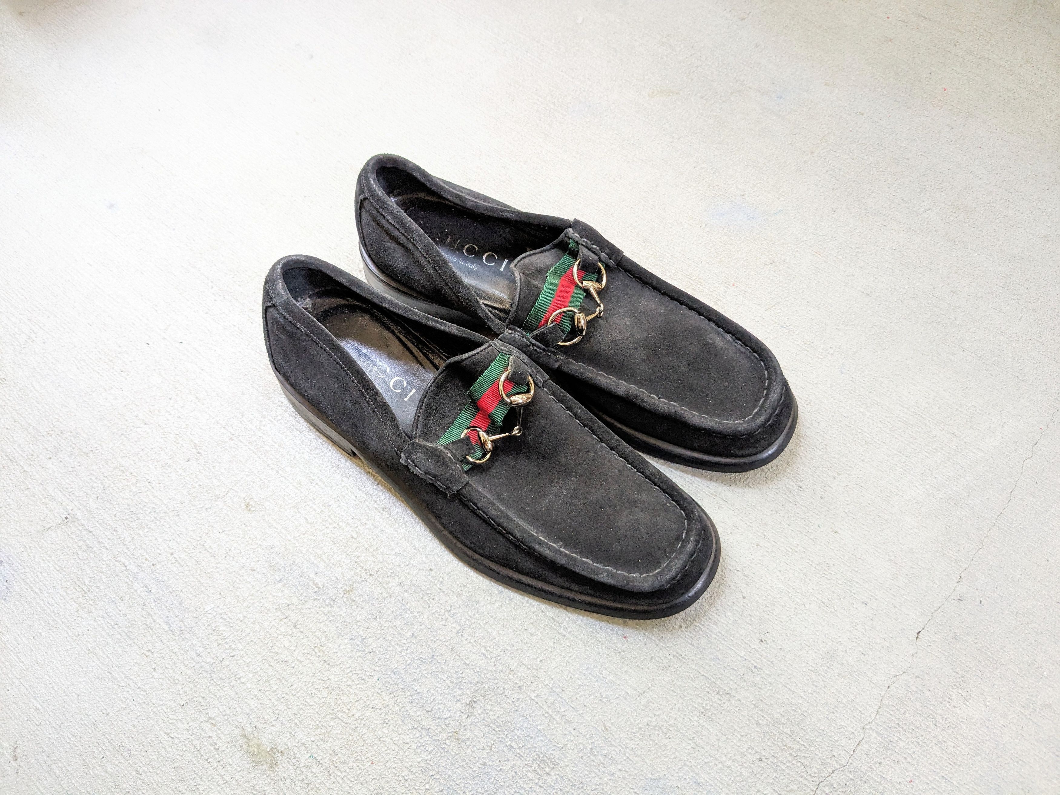 Gucci Gucci Horsebit Loafers Black Suede 10 Italy Slip On Snaffle Size US 10 / EU 43 - 1 Thumbnail