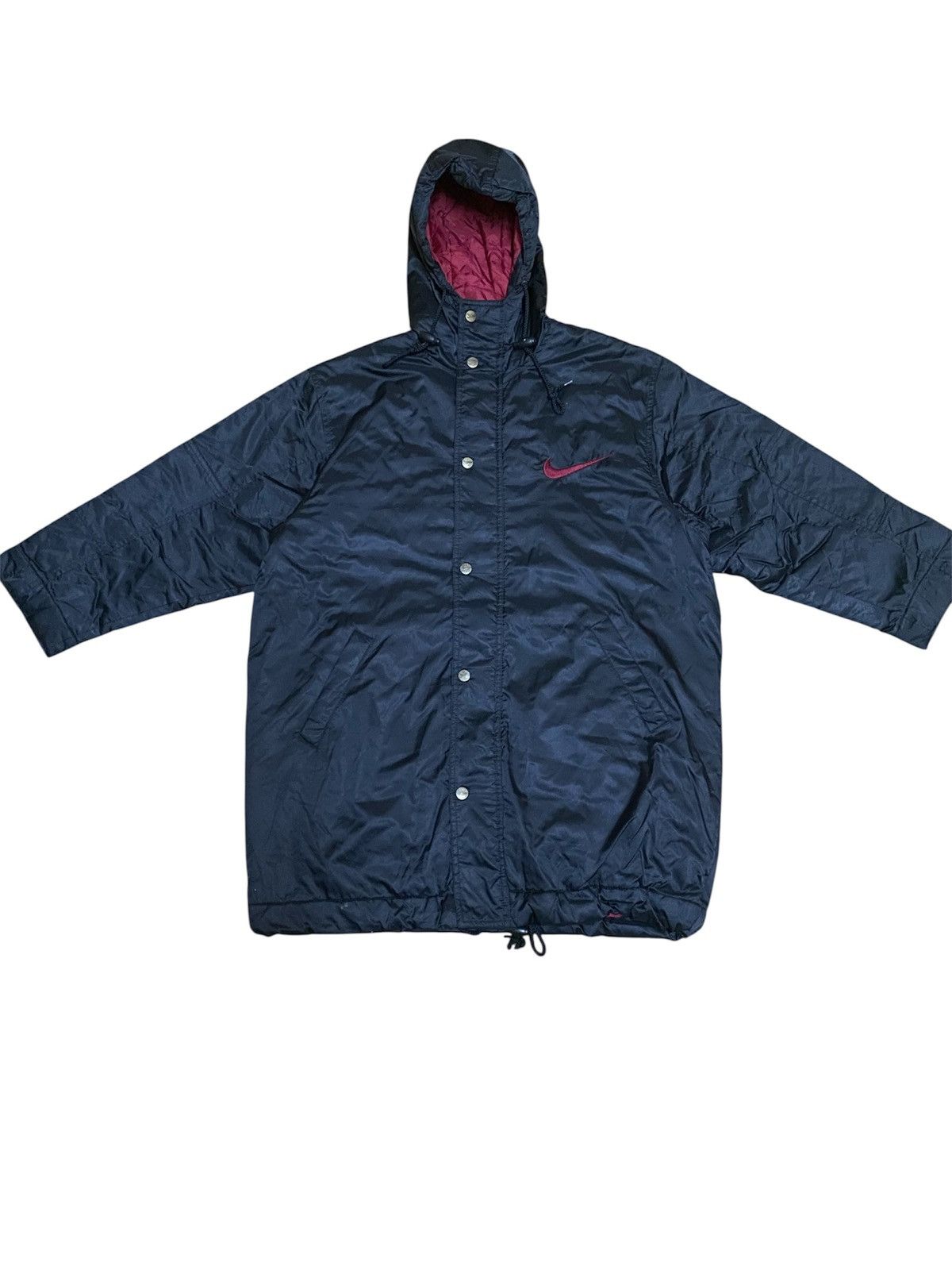 Nike Vintage 90s Nike Swoosh Big Logo Drawstring Coach Jacket Size US M / EU 48-50 / 2 - 3 Thumbnail