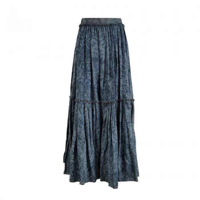 Dior Dior Cotton Linen Blend Colorblock Skirt Size 38" / US 16 / IT 52 - 1 Thumbnail