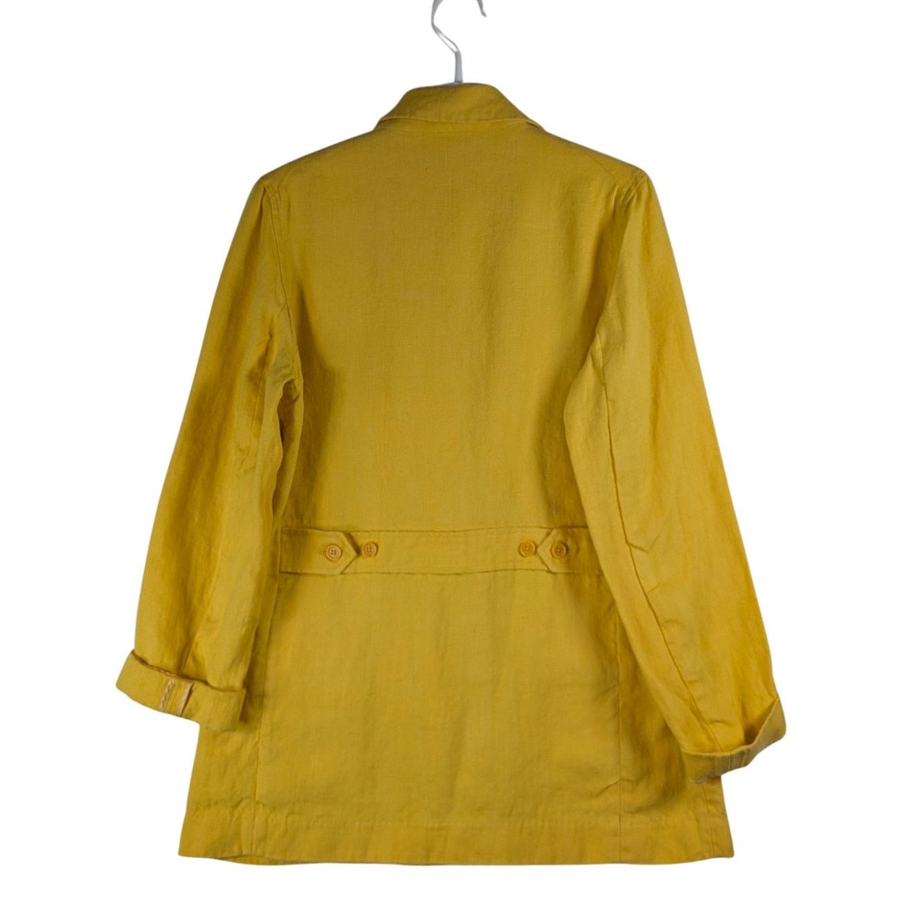 Faconnable Faconnable Yellow Linen Utility Jacket Women’s Size Medium M Size M / US 6-8 / IT 42-44 - 2 Thumbnail