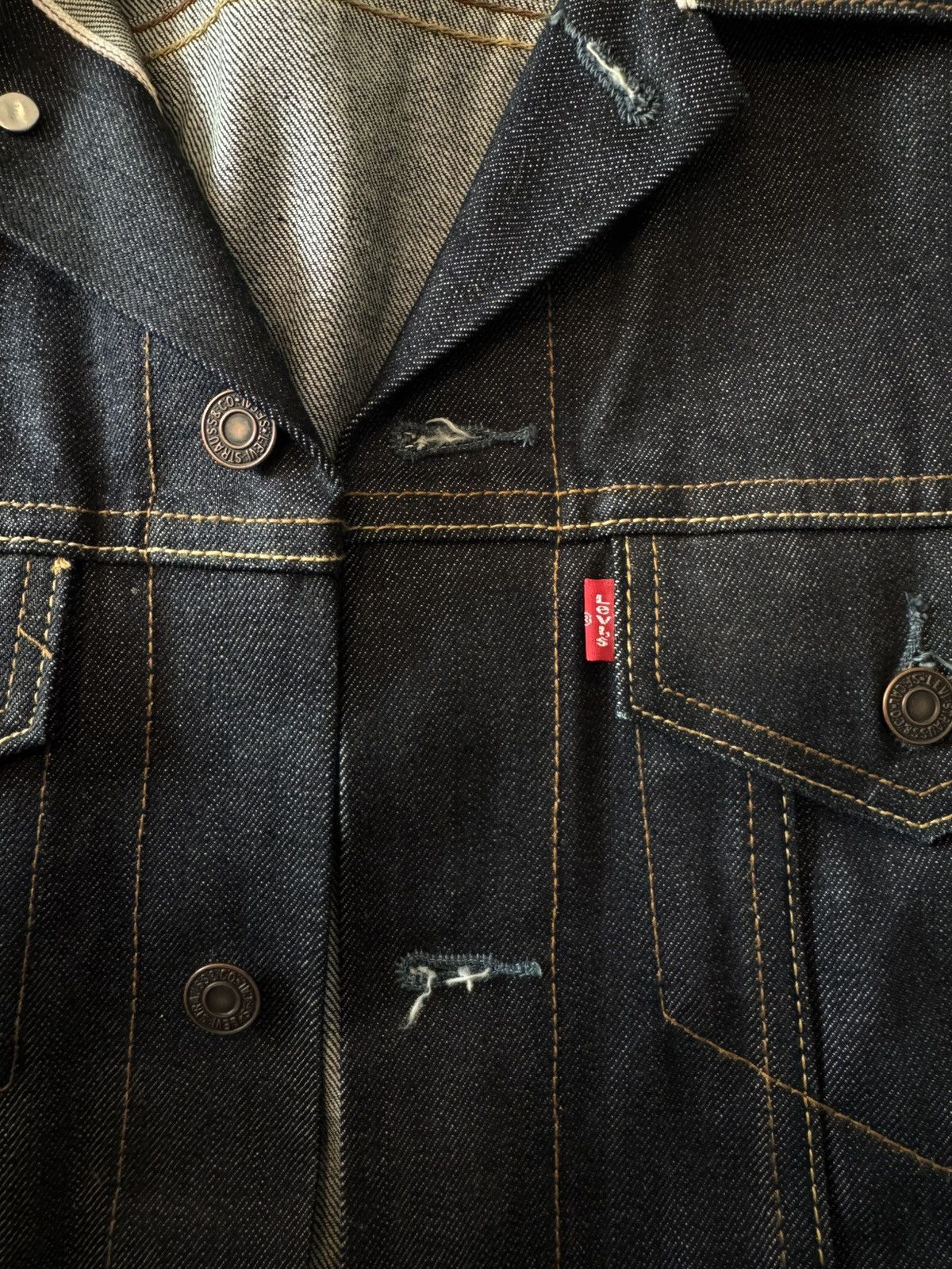 Levi's Levi’s Selvedge Trucker Denim Sample Jacket Size US L / EU 52-54 / 3 - 4 Thumbnail