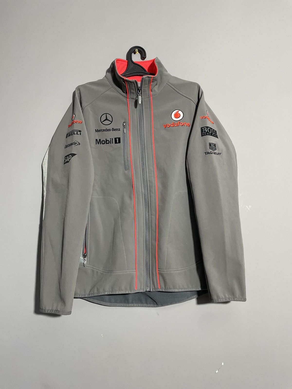 Mercedes Benz Racing Streetwear Vodafone Mclaren Mercedes Jacket Full Zip Grey formula uno Grailed