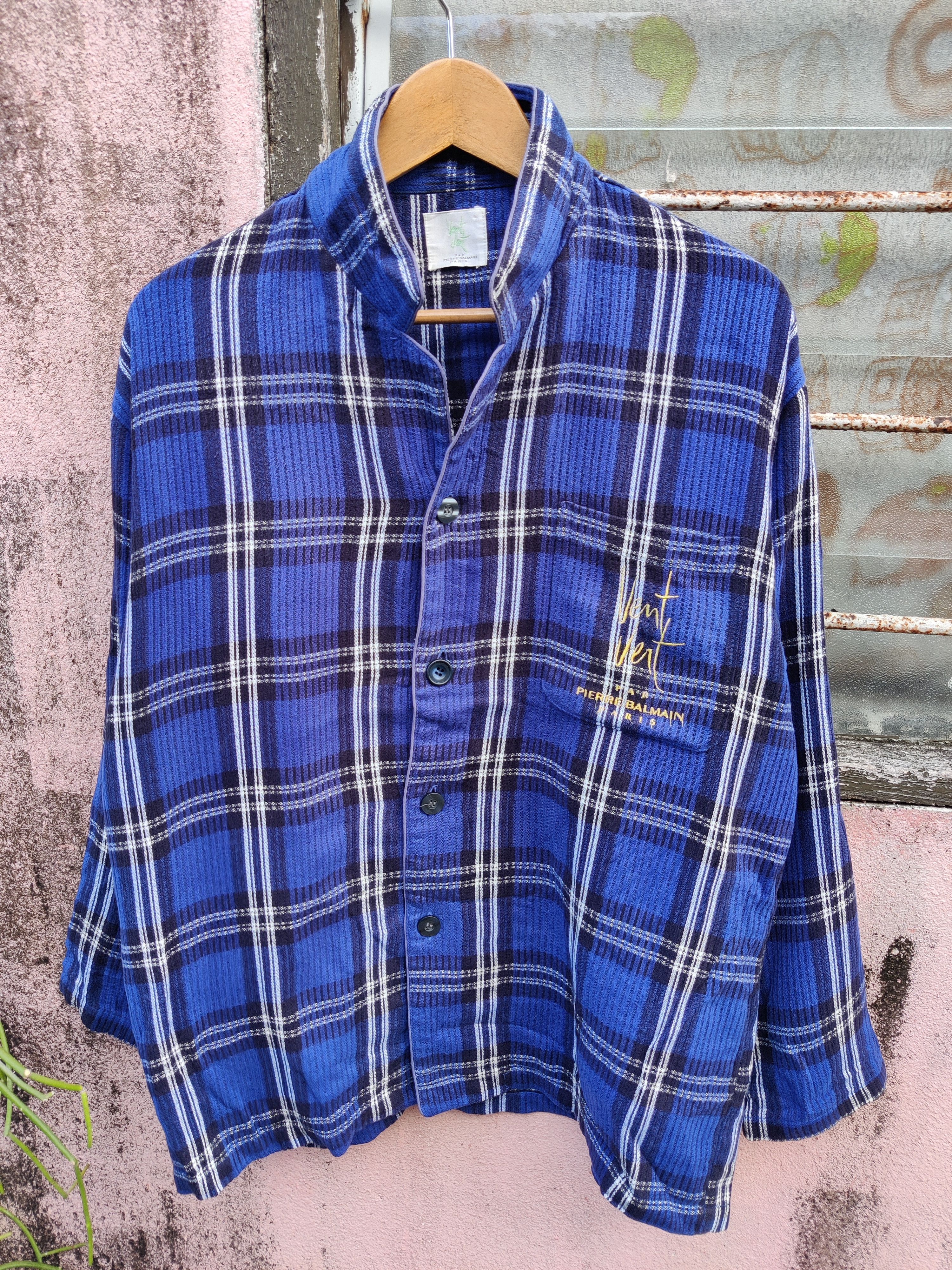 Pierre Balmain Vintage Vent Vent Pierre Balmain Checkers Shirt Size US L / EU 52-54 / 3 - 1 Thumbnail