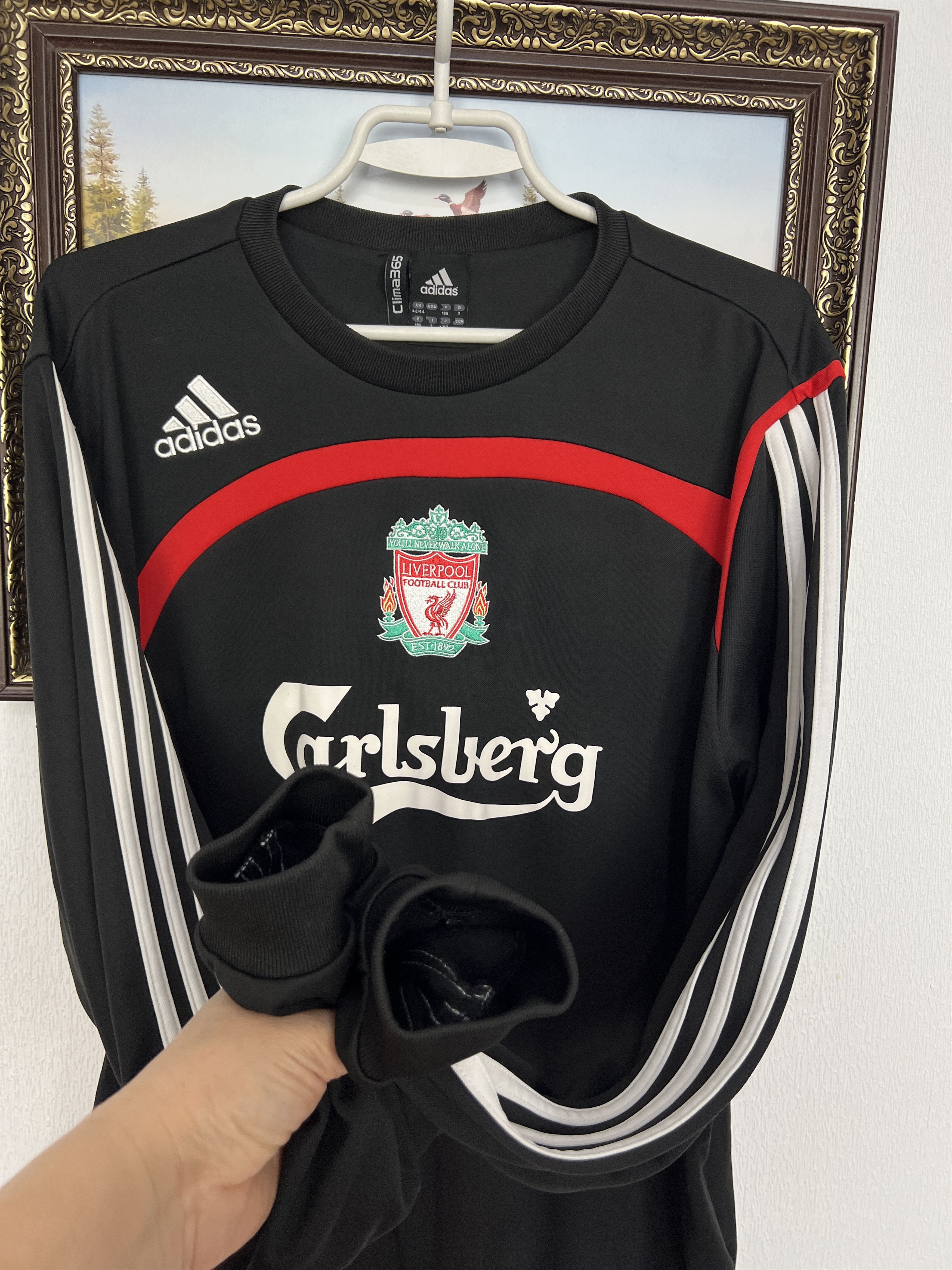 Adidas Liverpool Football Sweatshirt Soccer Track Top Crewneck Size US L / EU 52-54 / 3 - 5 Thumbnail