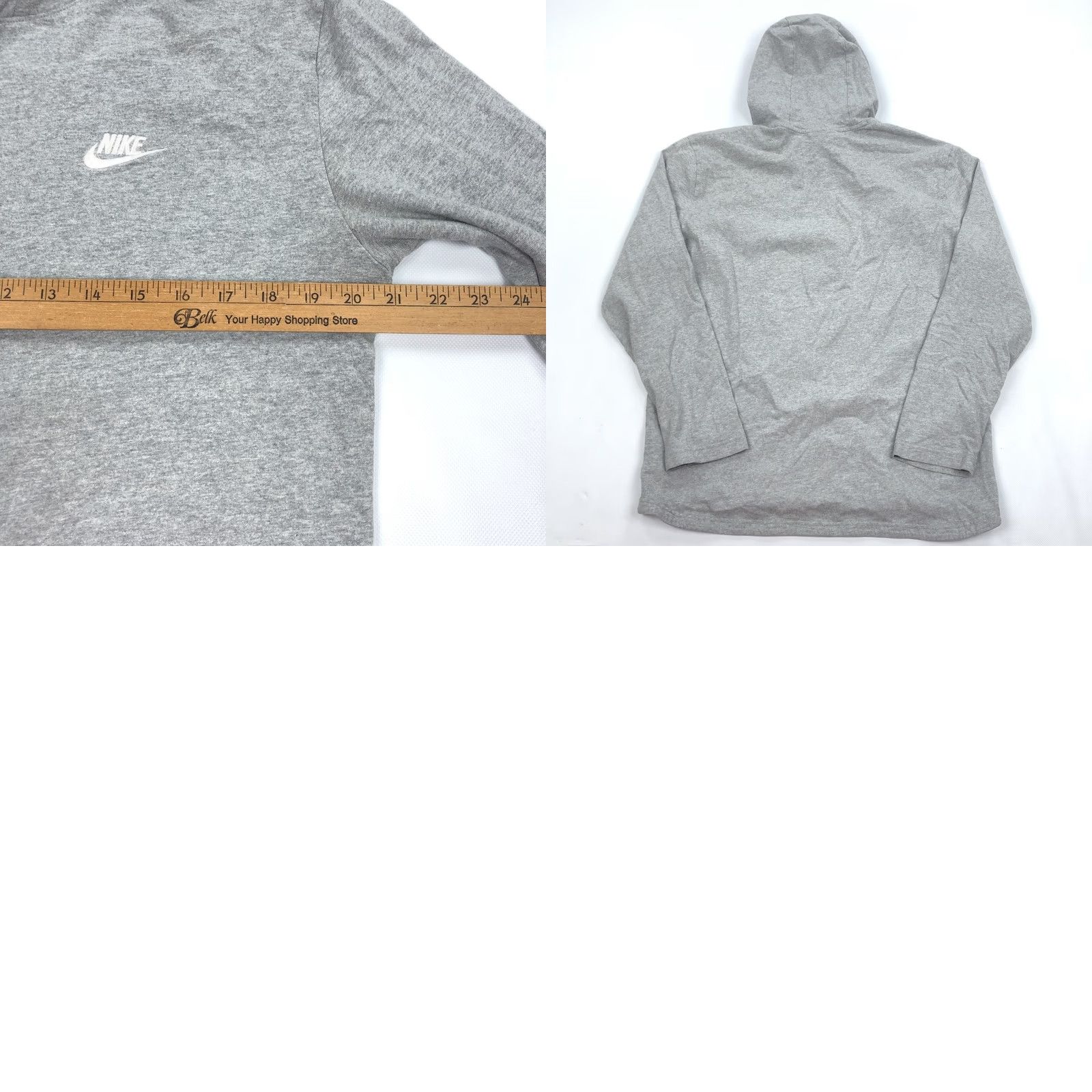 Nike Nike Men's Grey Pullover Hoodie Sweatshirt Cotton Embroidered Logo Size L Size US L / EU 52-54 / 3 - 8 Thumbnail