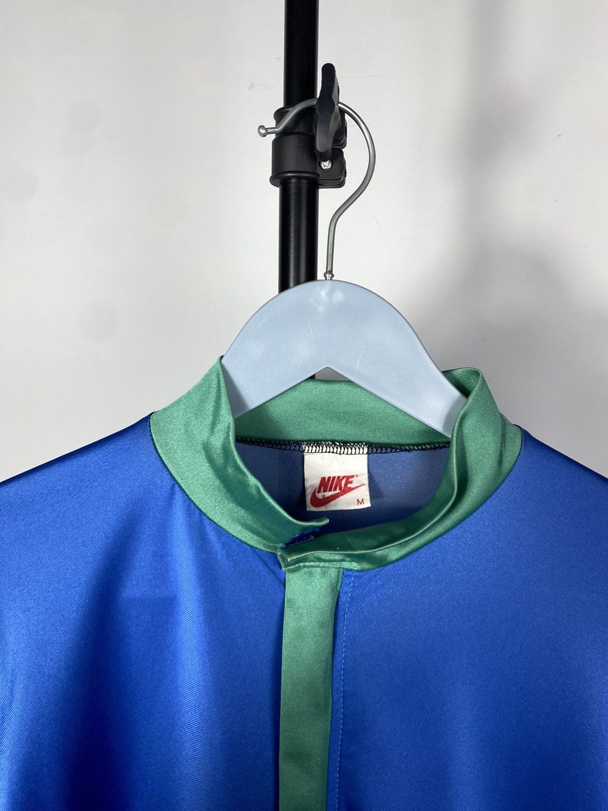 Nike × Vintage Vintage 80s Nike y2k Track Windrunner Jacket drill opti Size US M / EU 48-50 / 2 - 6 Thumbnail