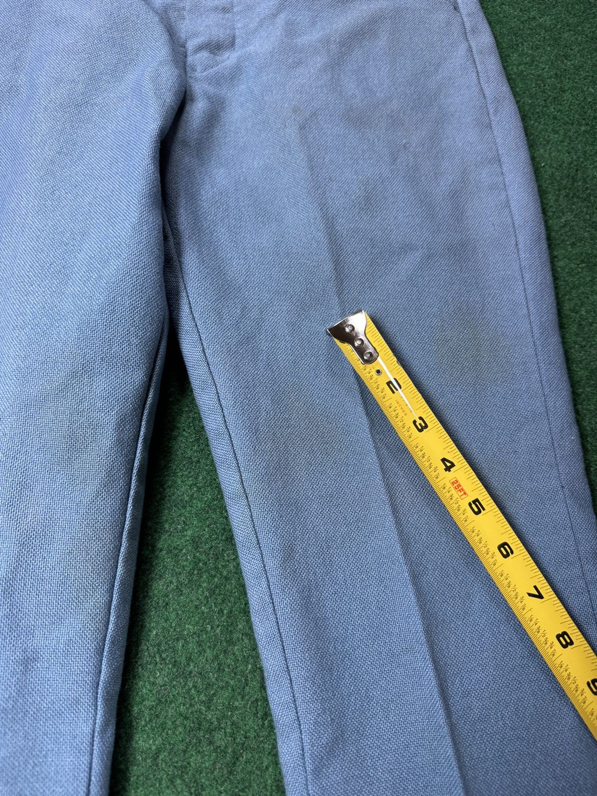Vintage Vintage 70s Fit Flare Leggs Blue Bellbottom Disco Pants Size US 30 / EU 46 - 9 Thumbnail