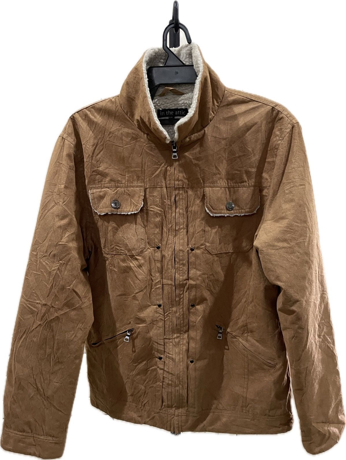 In The Attic × Japanese Brand In The Attic Wool-like Zipper Jacket with Pockets Size US L / EU 52-54 / 3 - 6 Thumbnail
