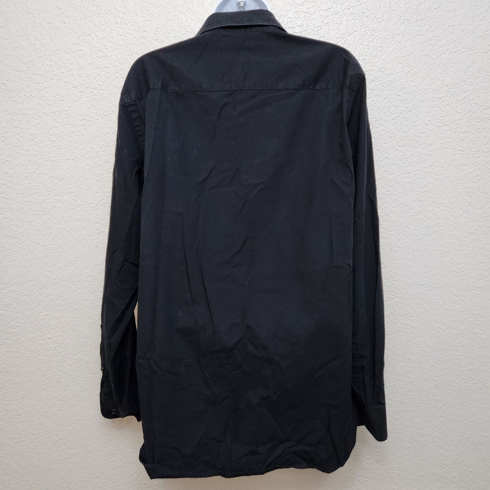 Apt. 9 Apt 9 Black Button Up Pointed Collar Long Sleeve Shirt M Size US M / EU 48-50 / 2 - 3 Thumbnail